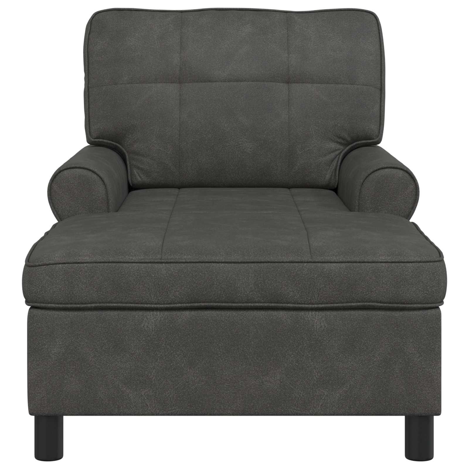 Lounge-Liege Schwarz Kunstleder 91 x 157 x 91 cm