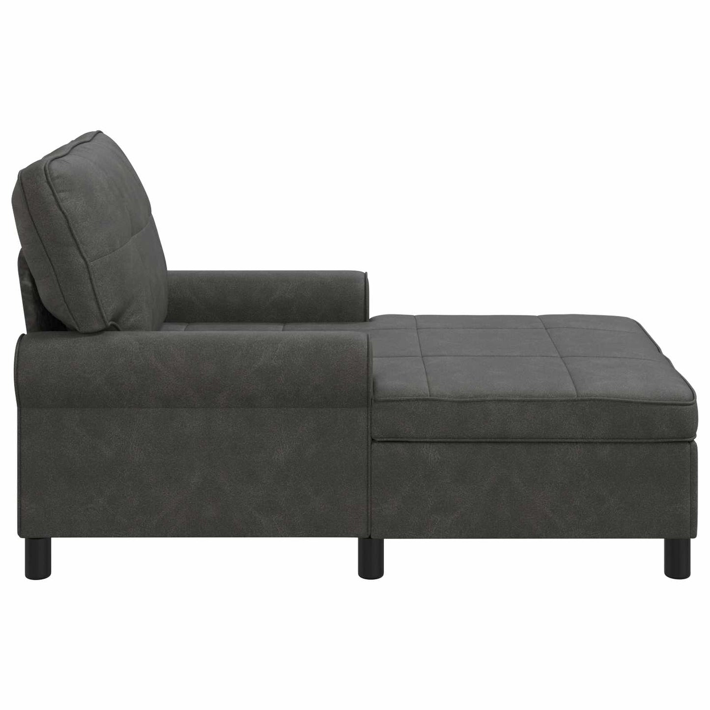 Lounge-Liege Schwarz Kunstleder 91 x 157 x 91 cm