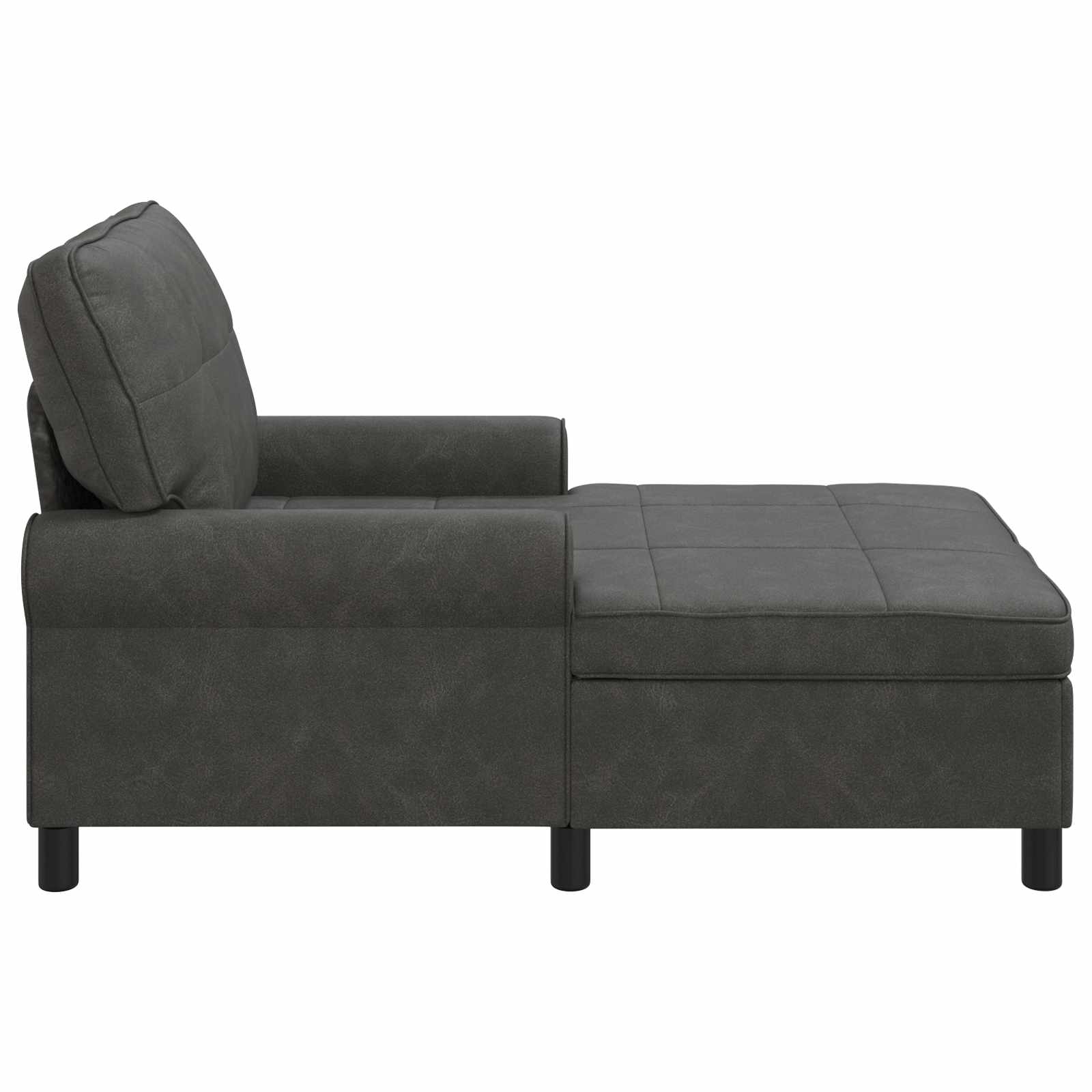 Lounge-Liege Schwarz Kunstleder 91 x 157 x 91 cm