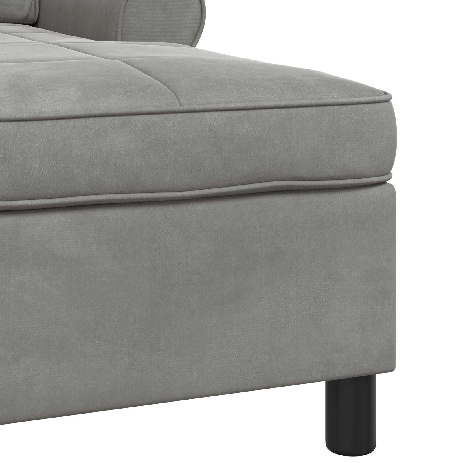 Lounge-Liege mit Kissen Hellgrau 91 x 157 x 91 cm Samt