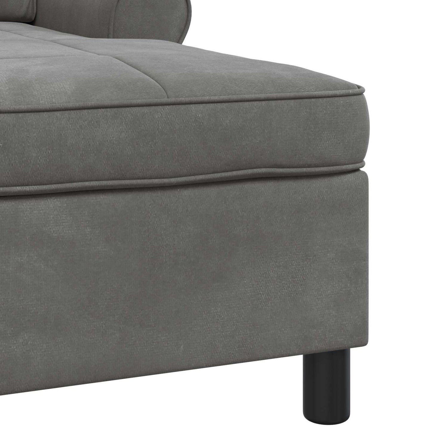 Lounge-Liege mit Kissen Dunkelgrau 91 x 157 x 91 cm Samt