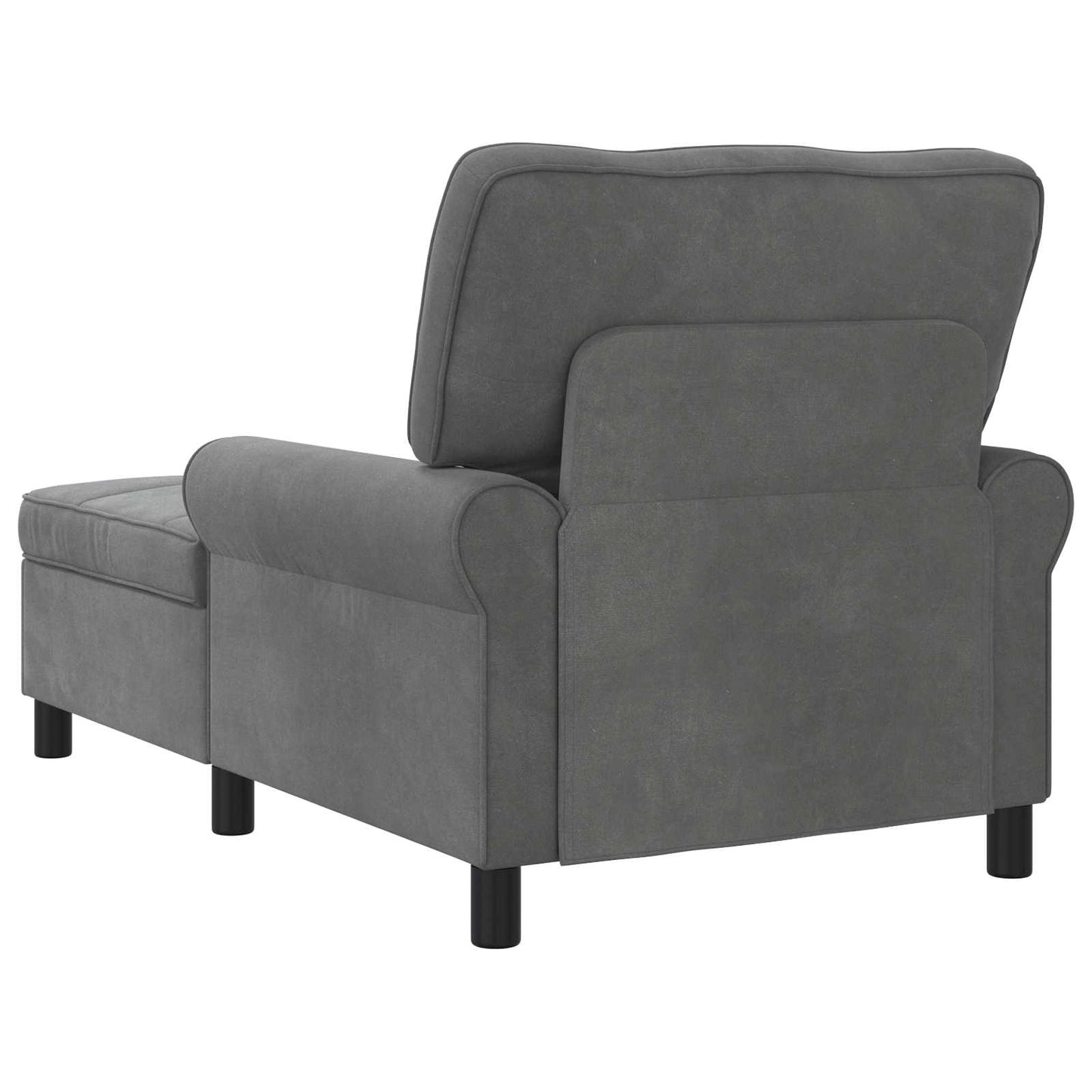 Lounge-Liege mit Kissen Dunkelgrau 91 x 157 x 91 cm Samt