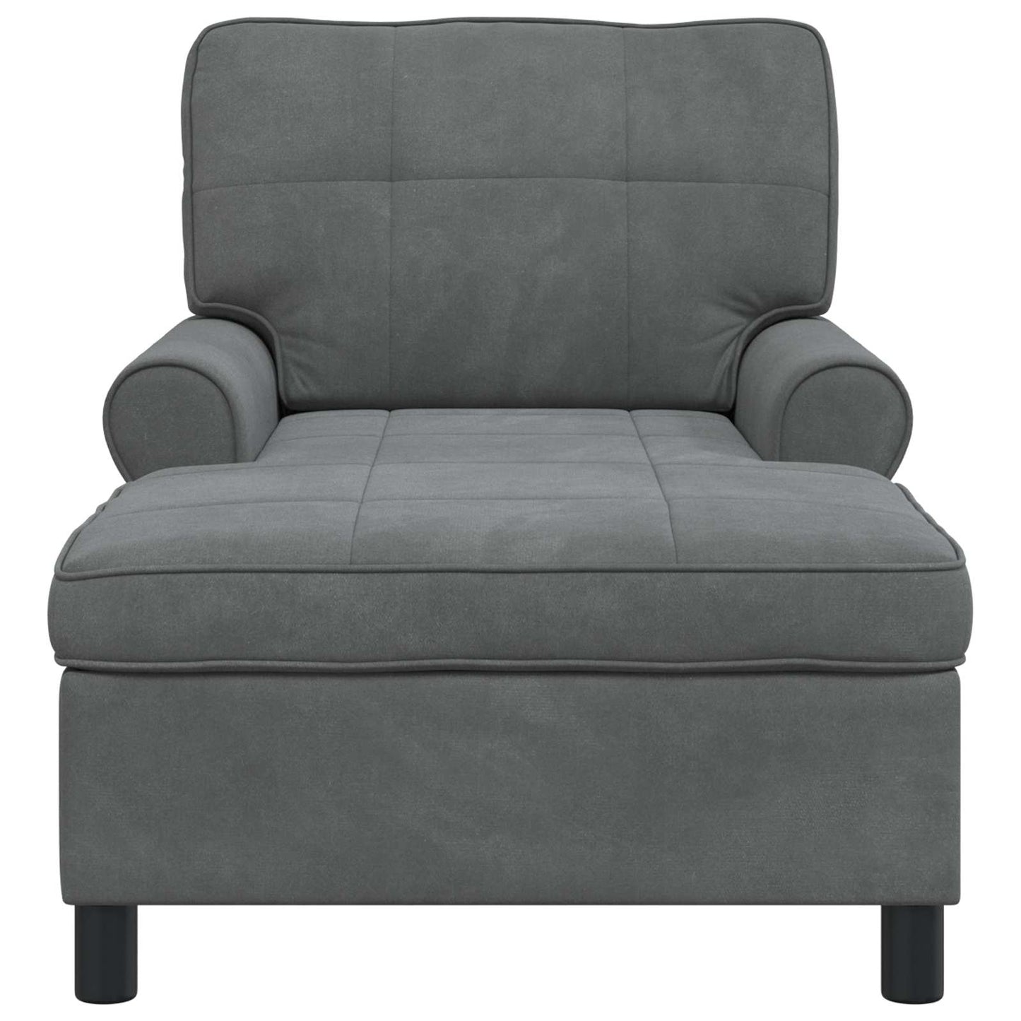 Lounge-Liege mit Kissen Dunkelgrau 91 x 157 x 91 cm Samt