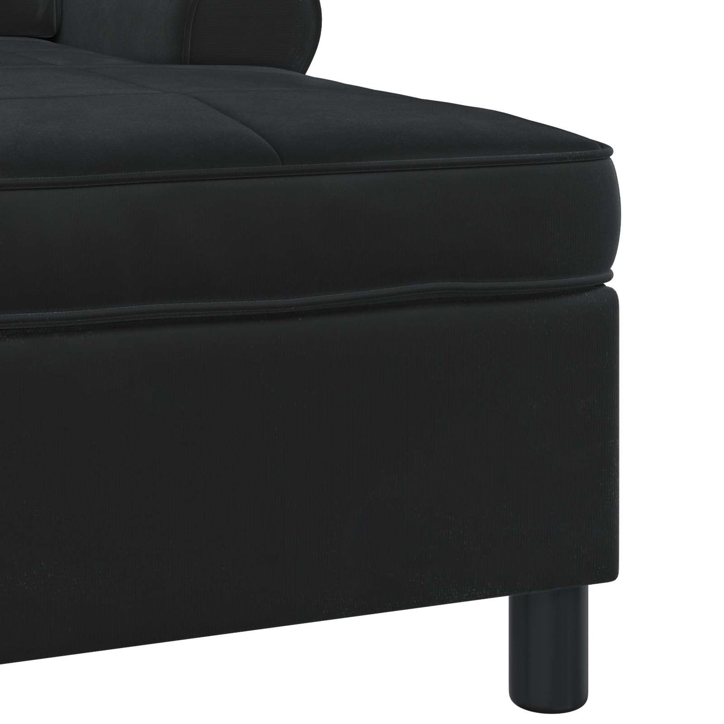 Lounge-Liege Schwarz Samt 91 x 157 x 91 cm
