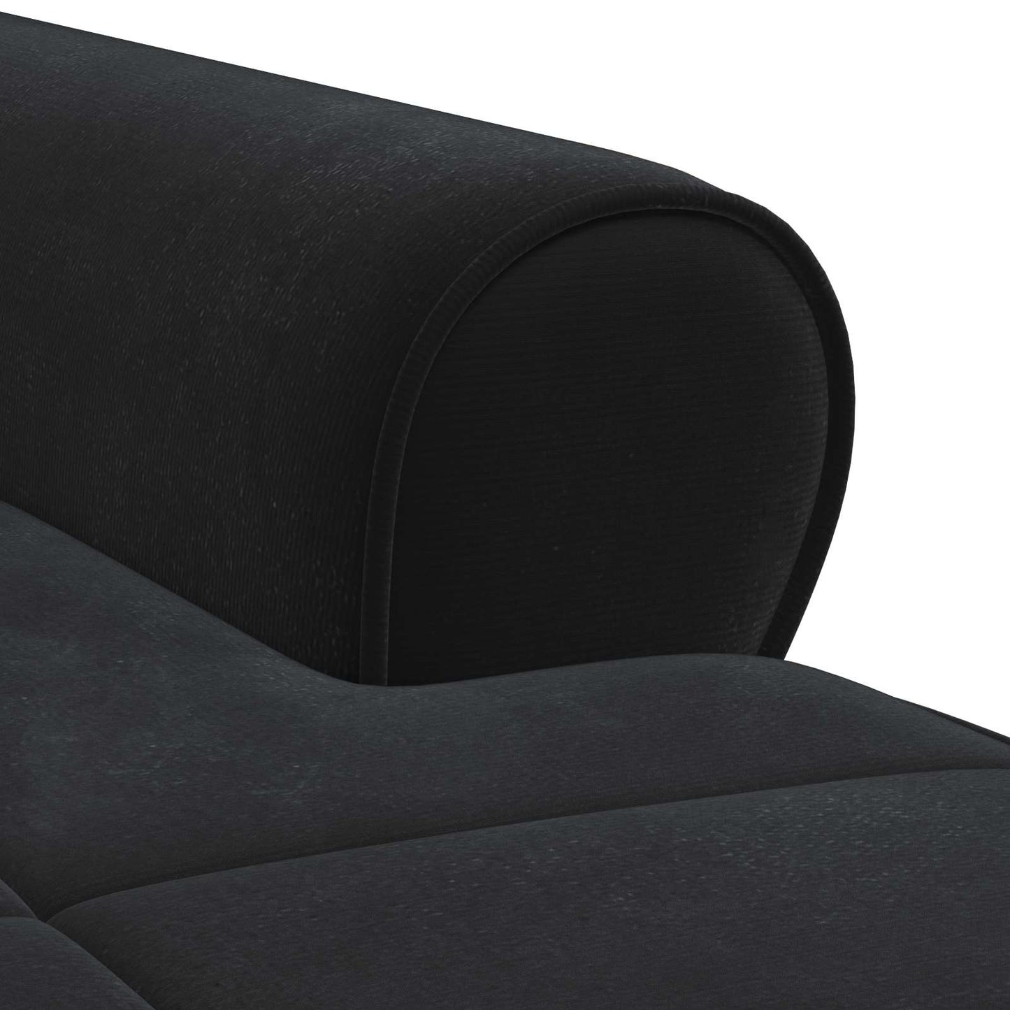 Lounge-Liege Schwarz Samt 91 x 157 x 91 cm