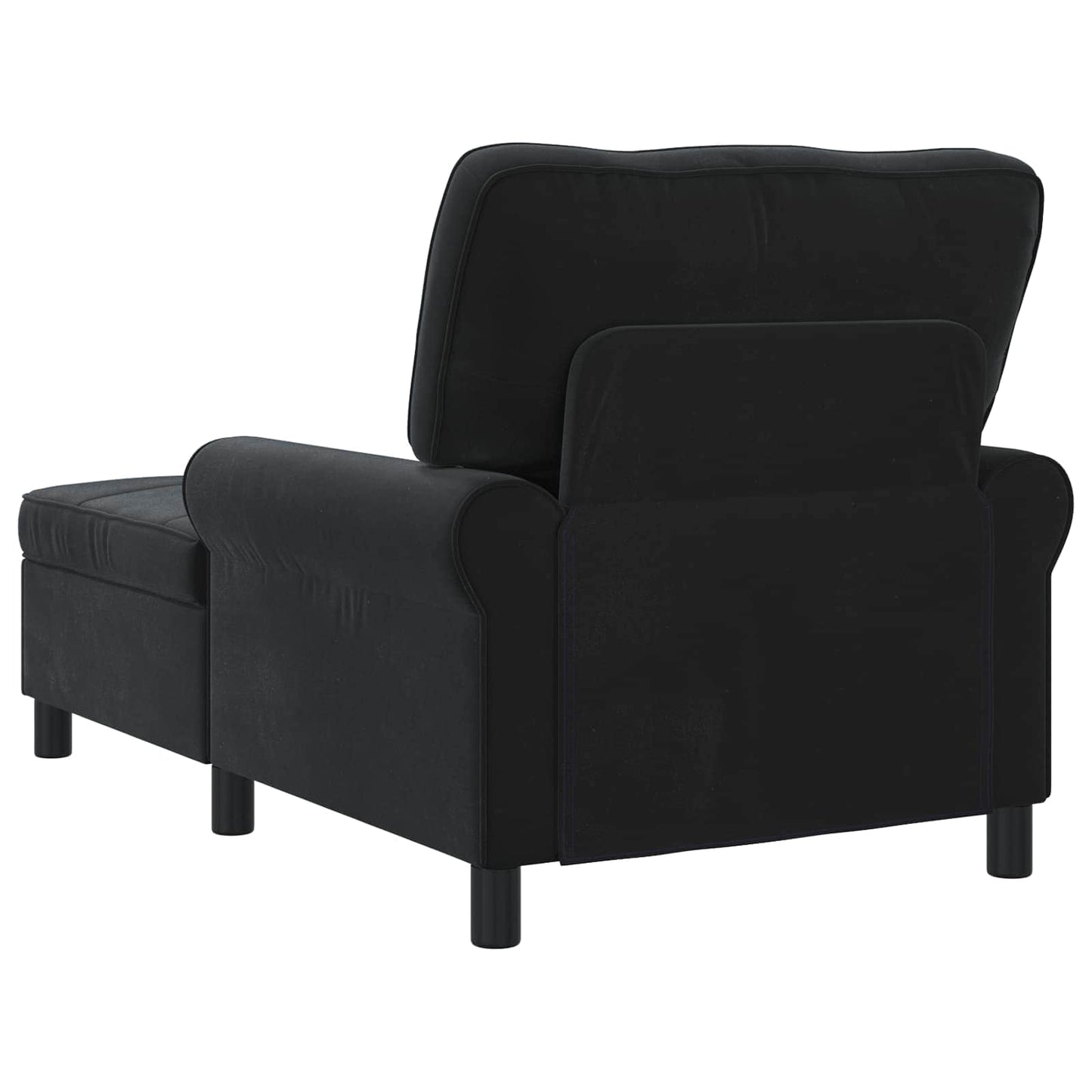 Lounge-Liege Schwarz Samt 91 x 157 x 91 cm