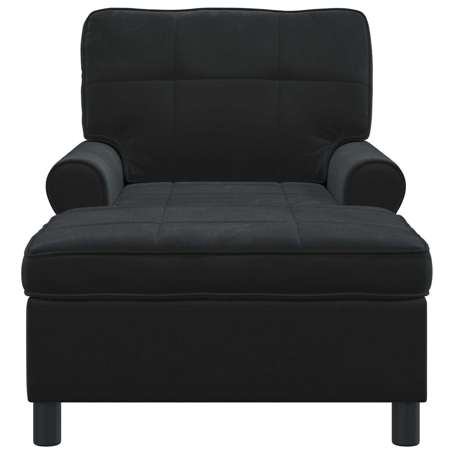 Lounge-Liege Schwarz Samt 91 x 157 x 91 cm