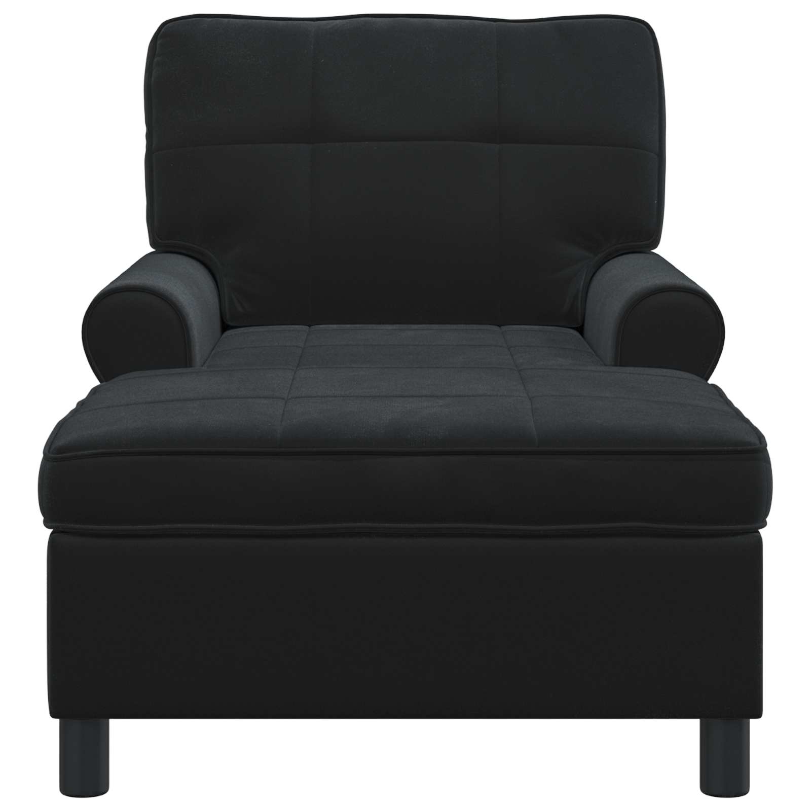 Lounge-Liege Schwarz Samt 91 x 157 x 91 cm