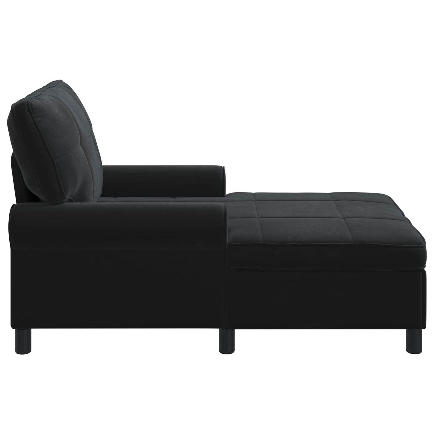 Lounge-Liege Schwarz Samt 91 x 157 x 91 cm