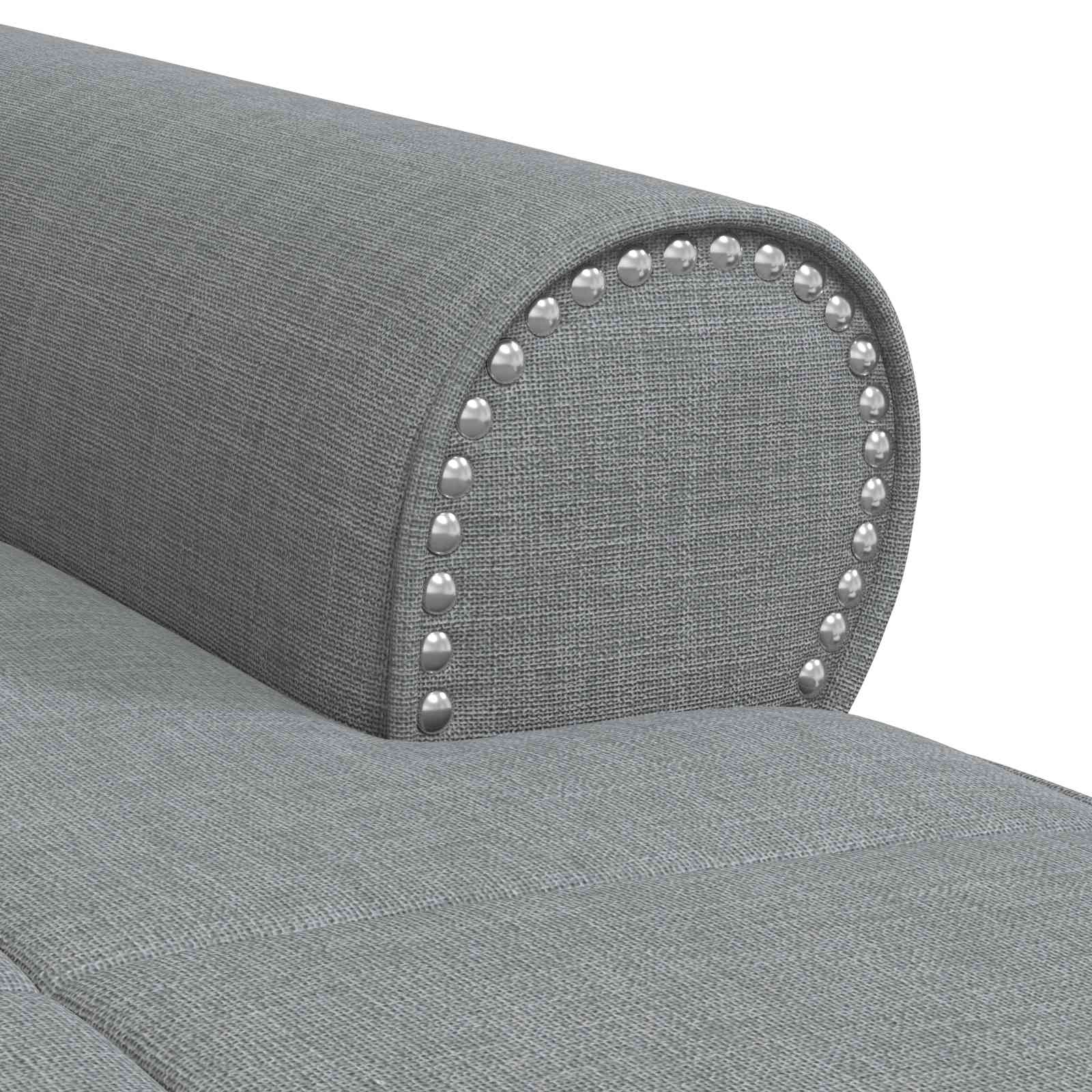 Lounge-Liege Hellgrau Stoff 91 x 157 x 91 cm