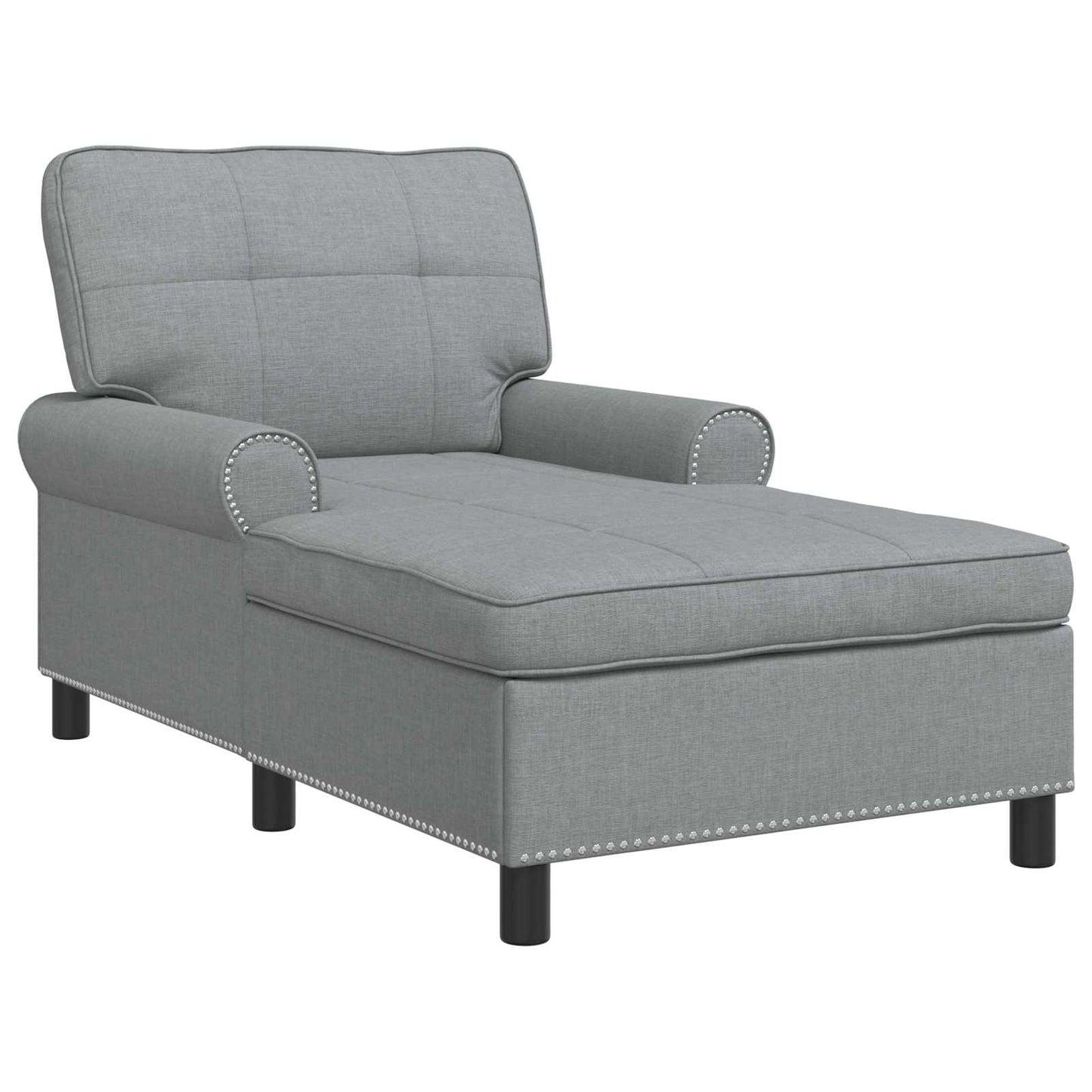 Lounge-Liege Hellgrau Stoff 91 x 157 x 91 cm