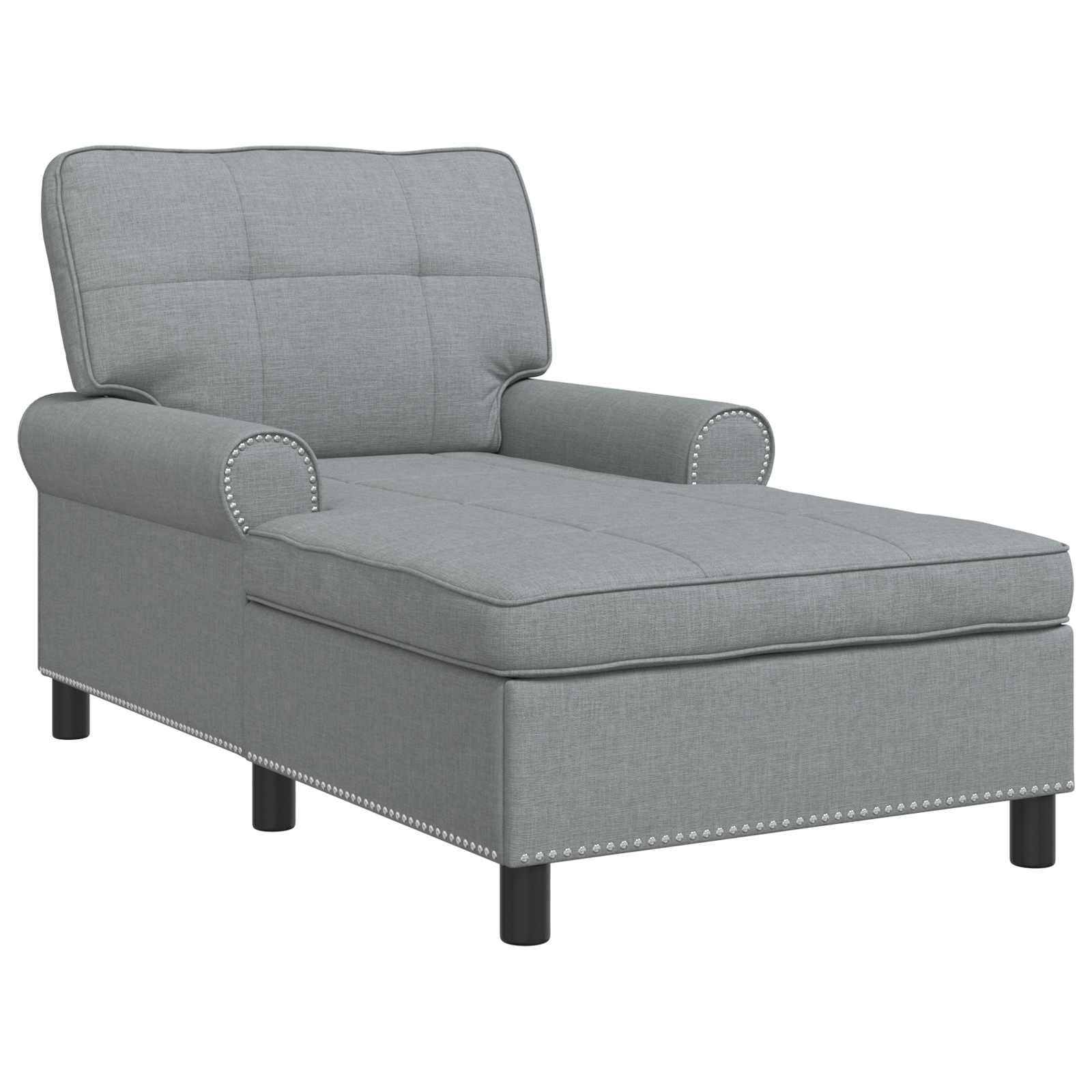Lounge-Liege Hellgrau Stoff 91 x 157 x 91 cm