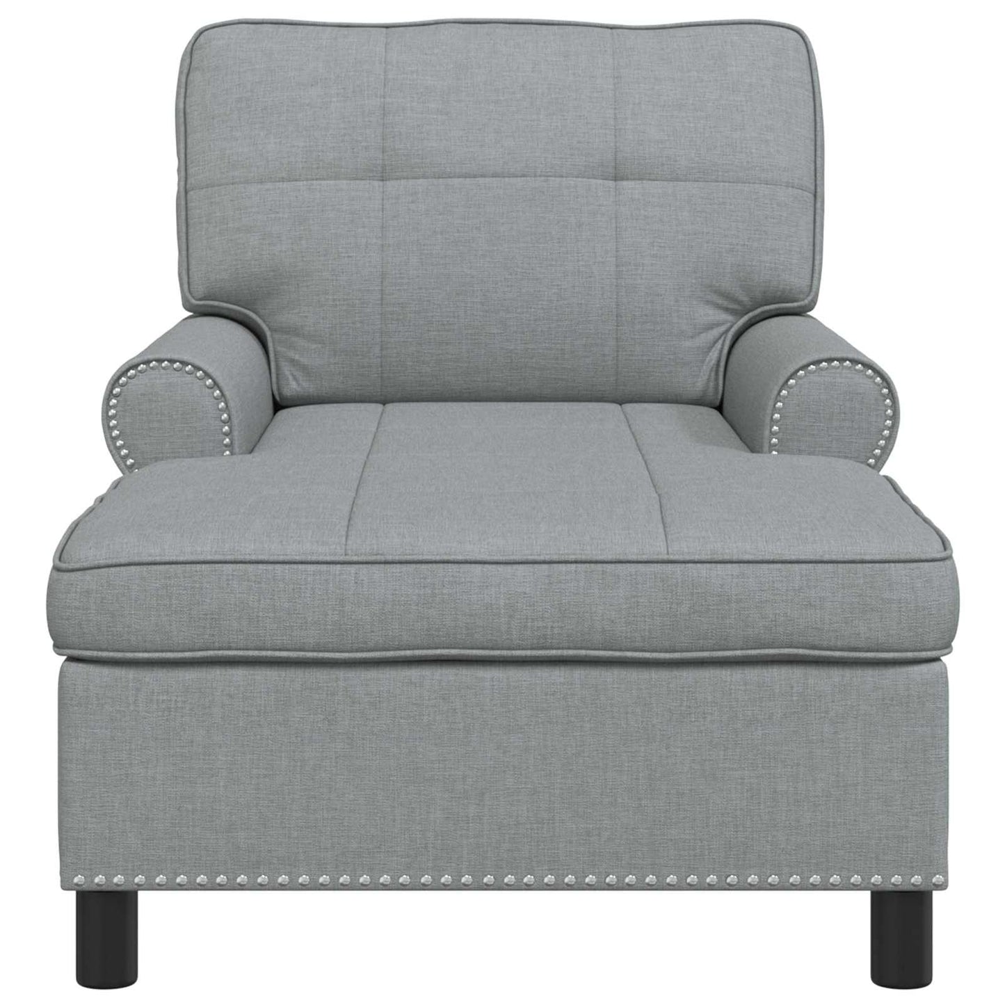 Lounge-Liege Hellgrau Stoff 91 x 157 x 91 cm