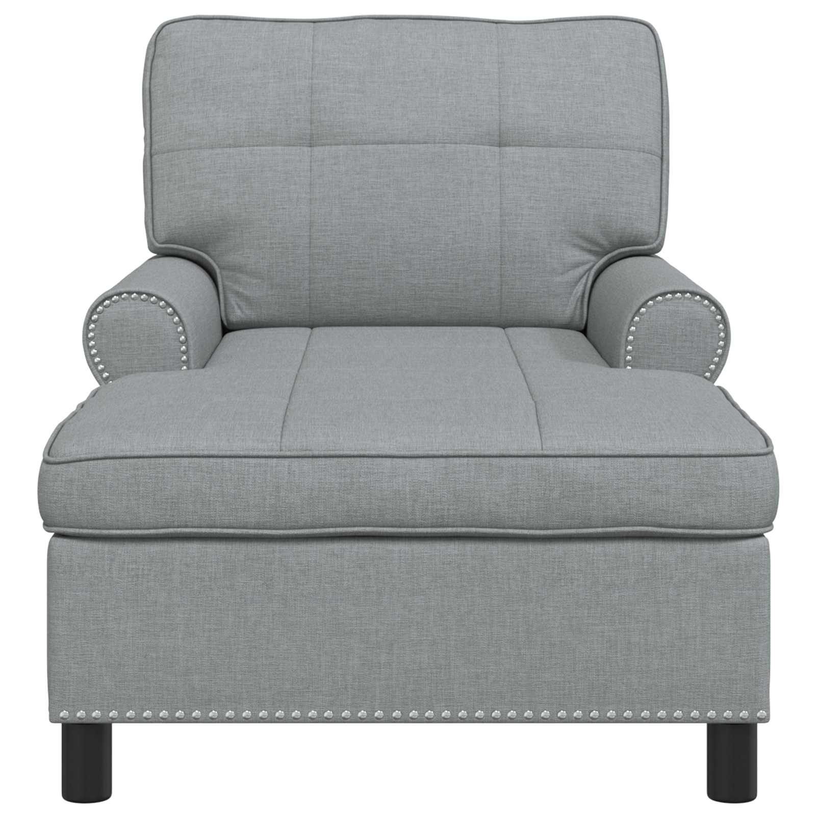 Lounge-Liege Hellgrau Stoff 91 x 157 x 91 cm