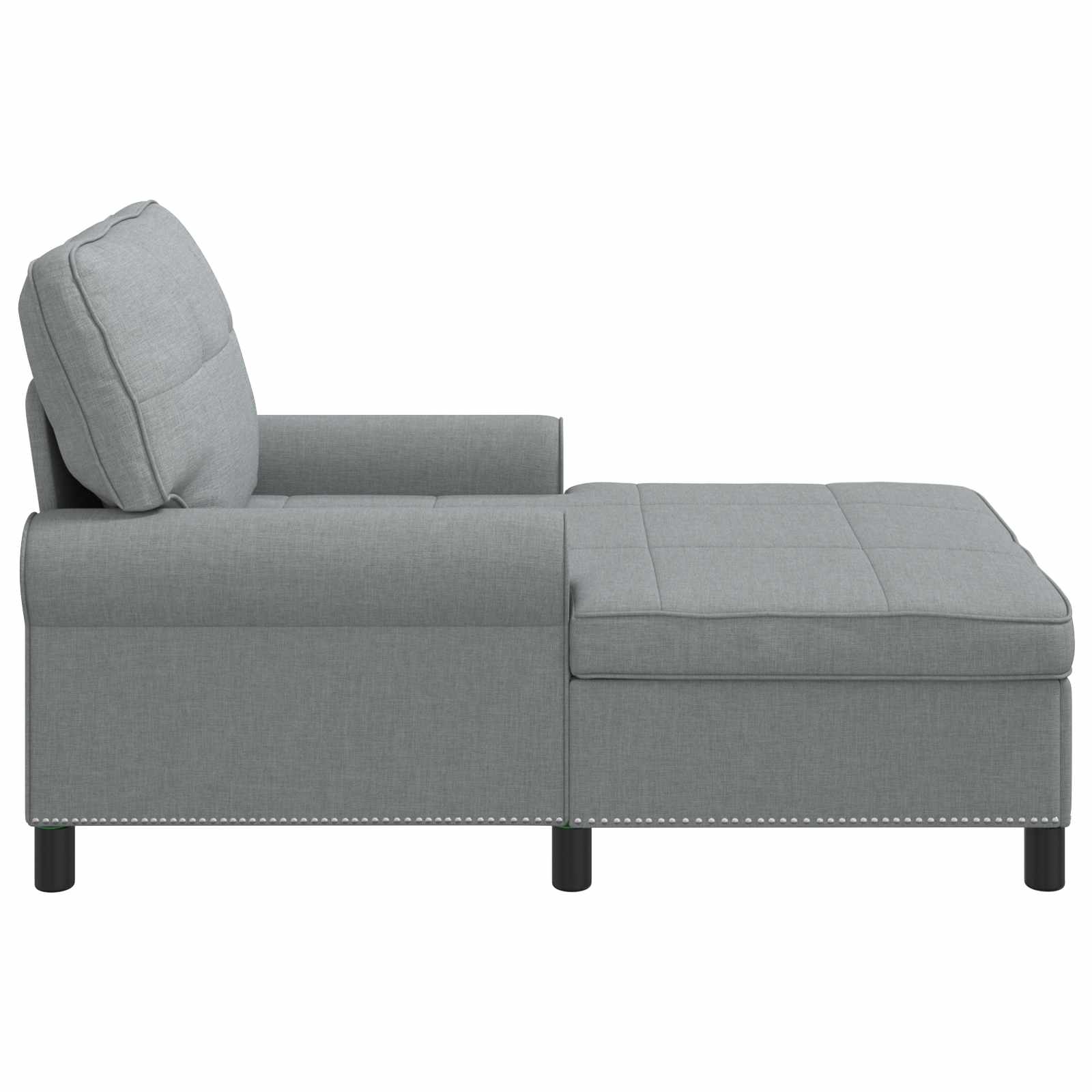 Lounge-Liege Hellgrau Stoff 91 x 157 x 91 cm