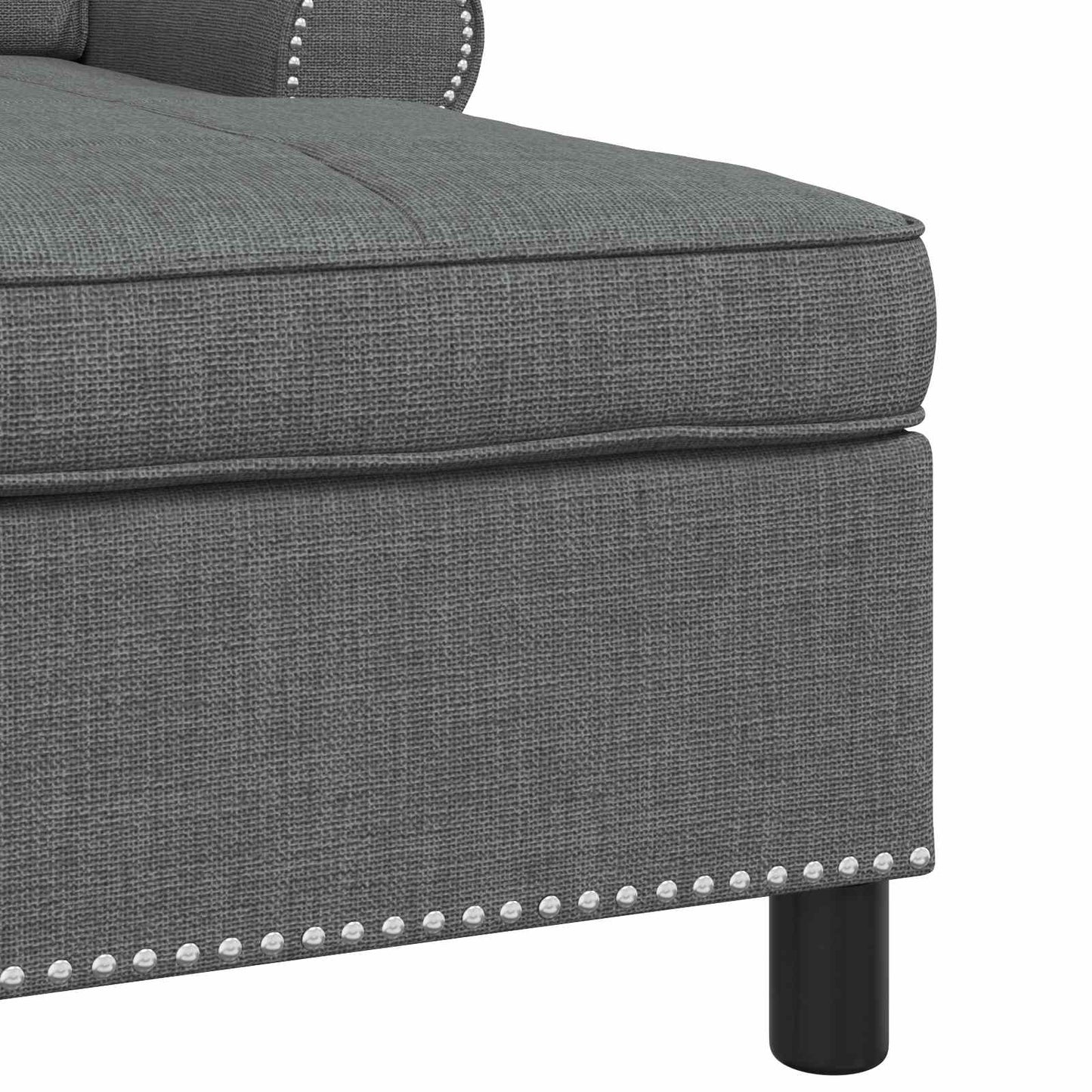 Lounge-Liege Dunkelgrau Stoff 91 x 157 x 91 cm