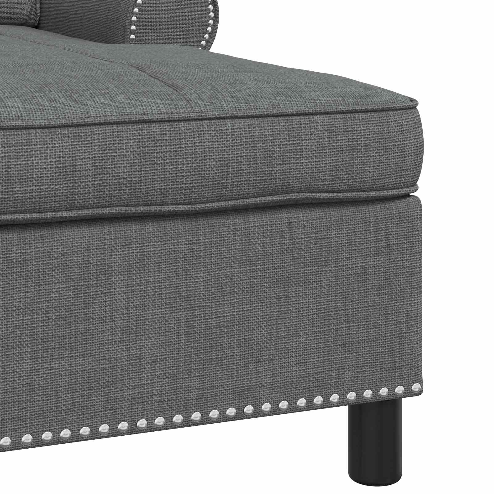 Lounge-Liege Dunkelgrau Stoff 91 x 157 x 91 cm