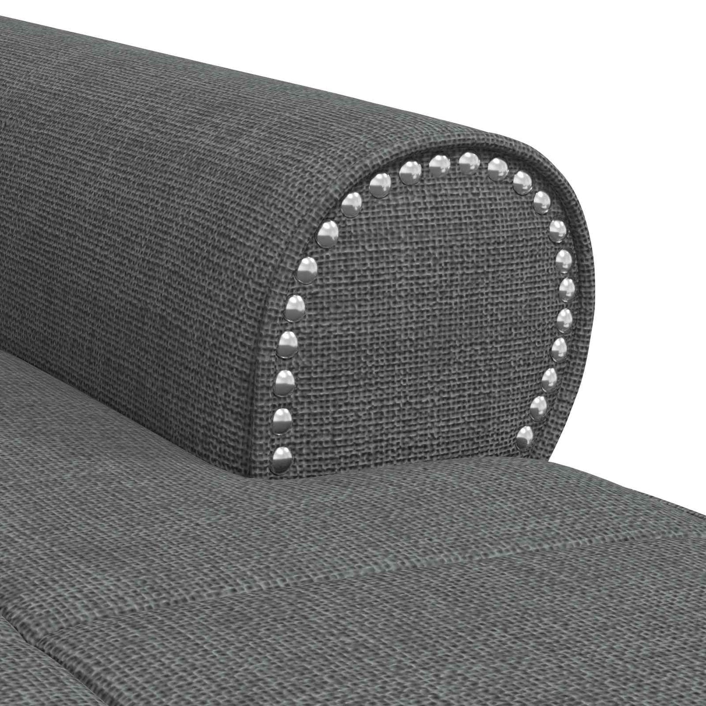 Lounge-Liege Dunkelgrau Stoff 91 x 157 x 91 cm