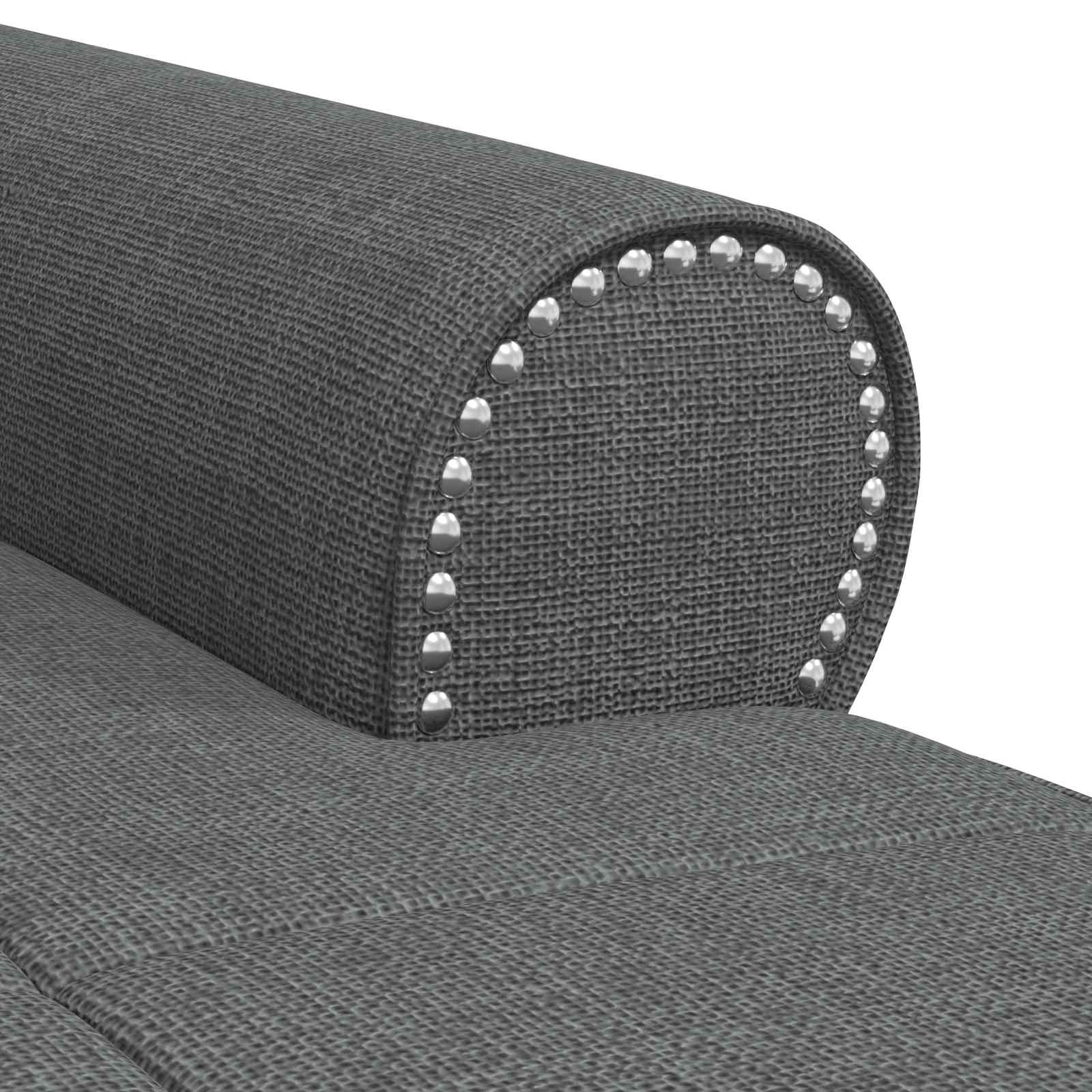 Lounge-Liege Dunkelgrau Stoff 91 x 157 x 91 cm
