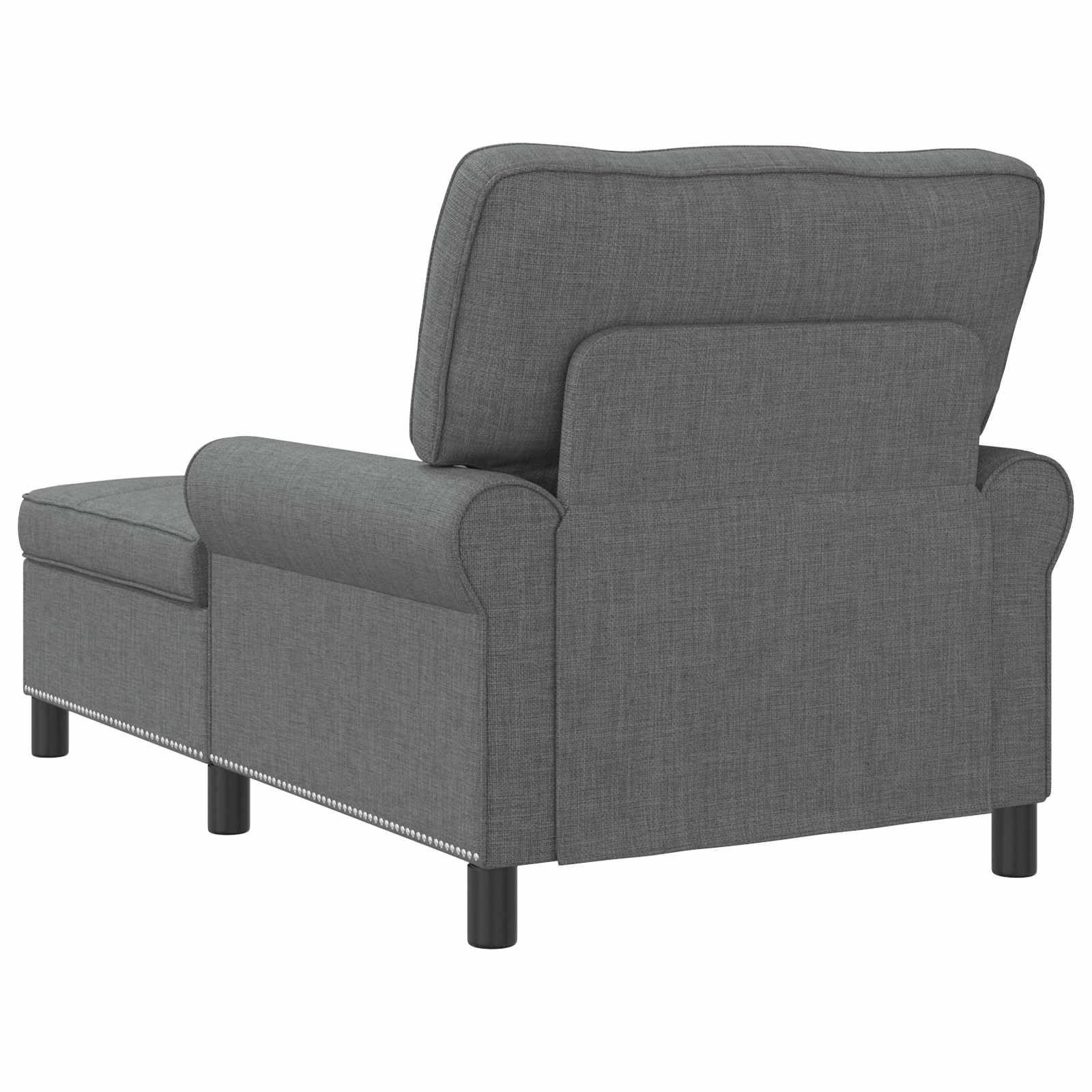 Lounge-Liege Dunkelgrau Stoff 91 x 157 x 91 cm