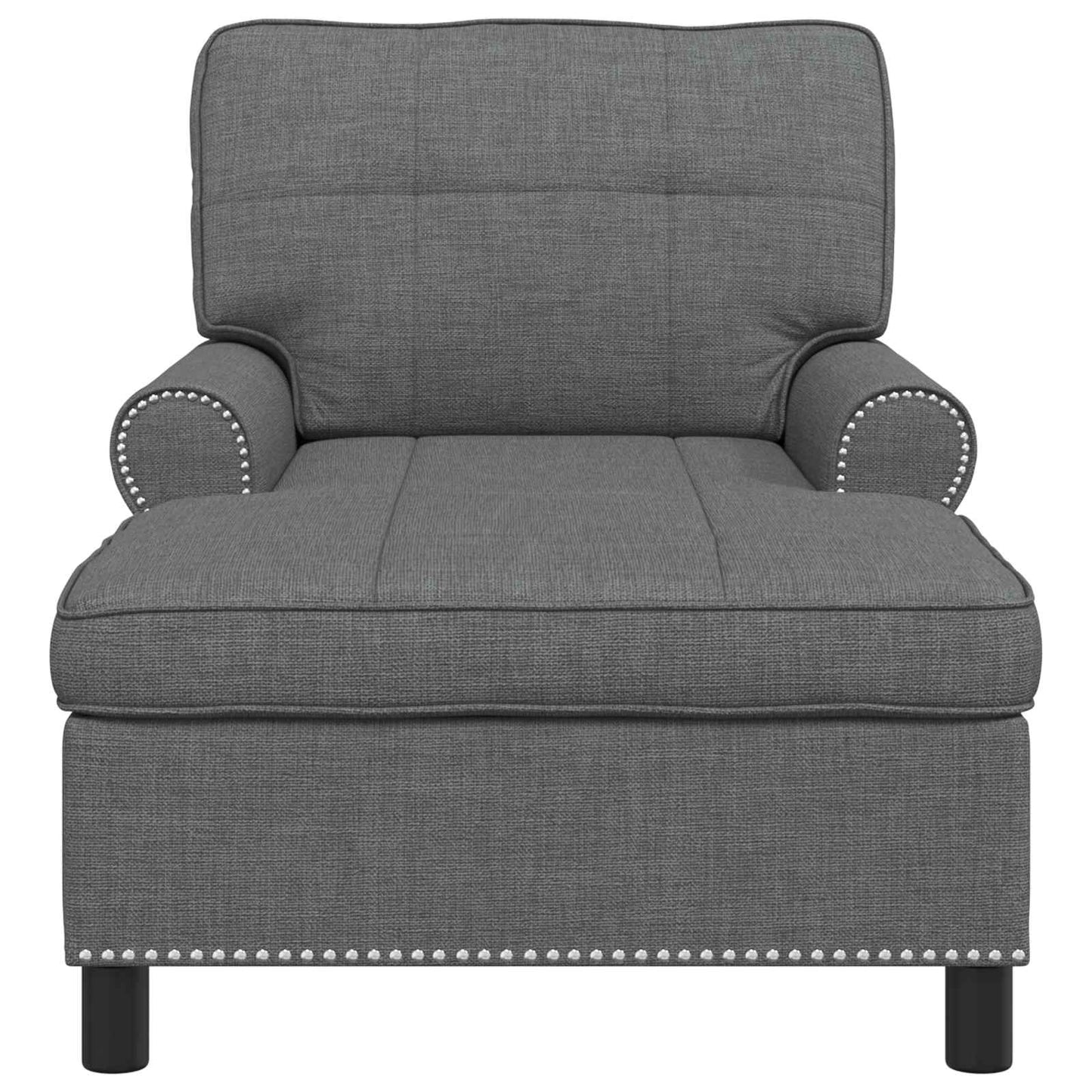 Lounge-Liege Dunkelgrau Stoff 91 x 157 x 91 cm