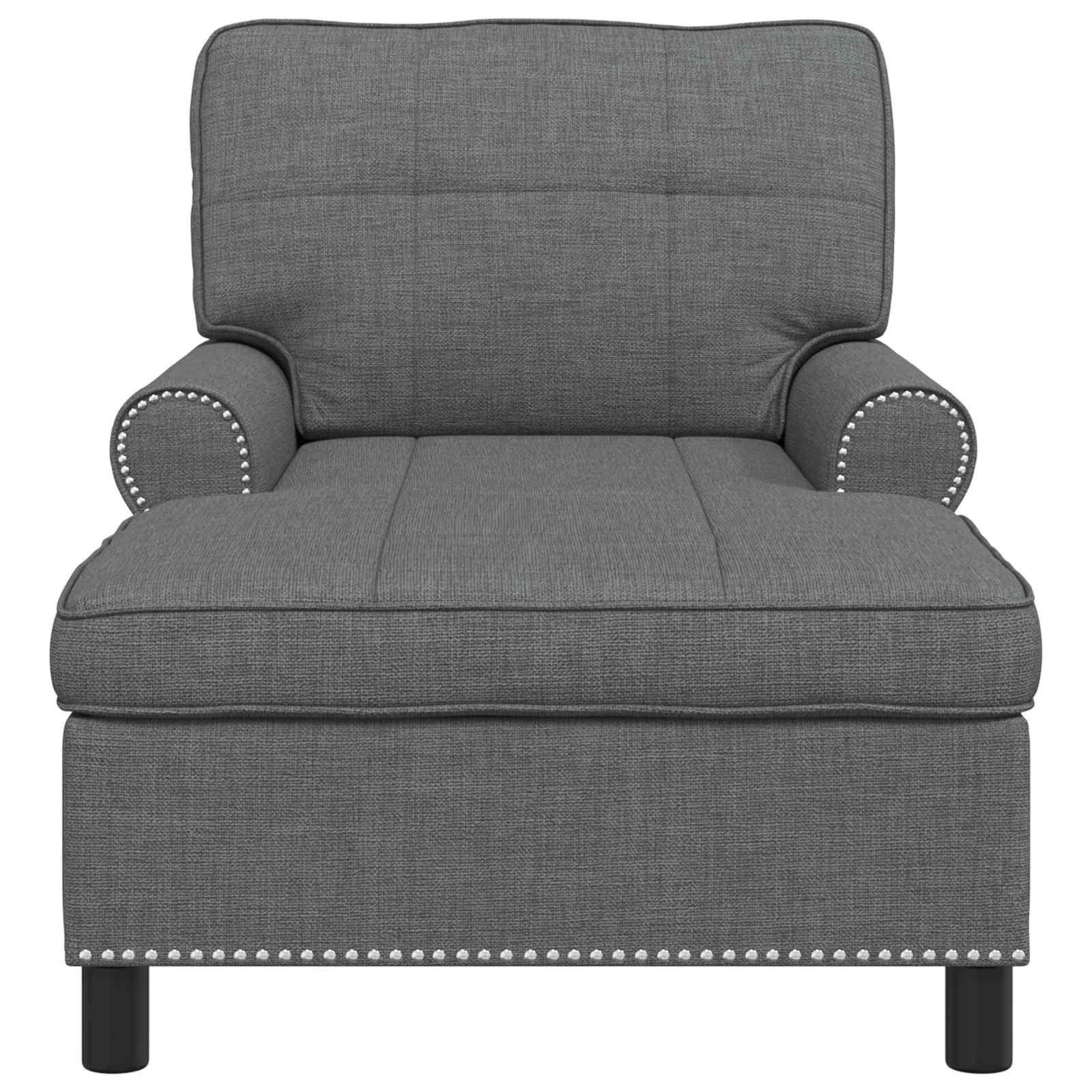Lounge-Liege Dunkelgrau Stoff 91 x 157 x 91 cm