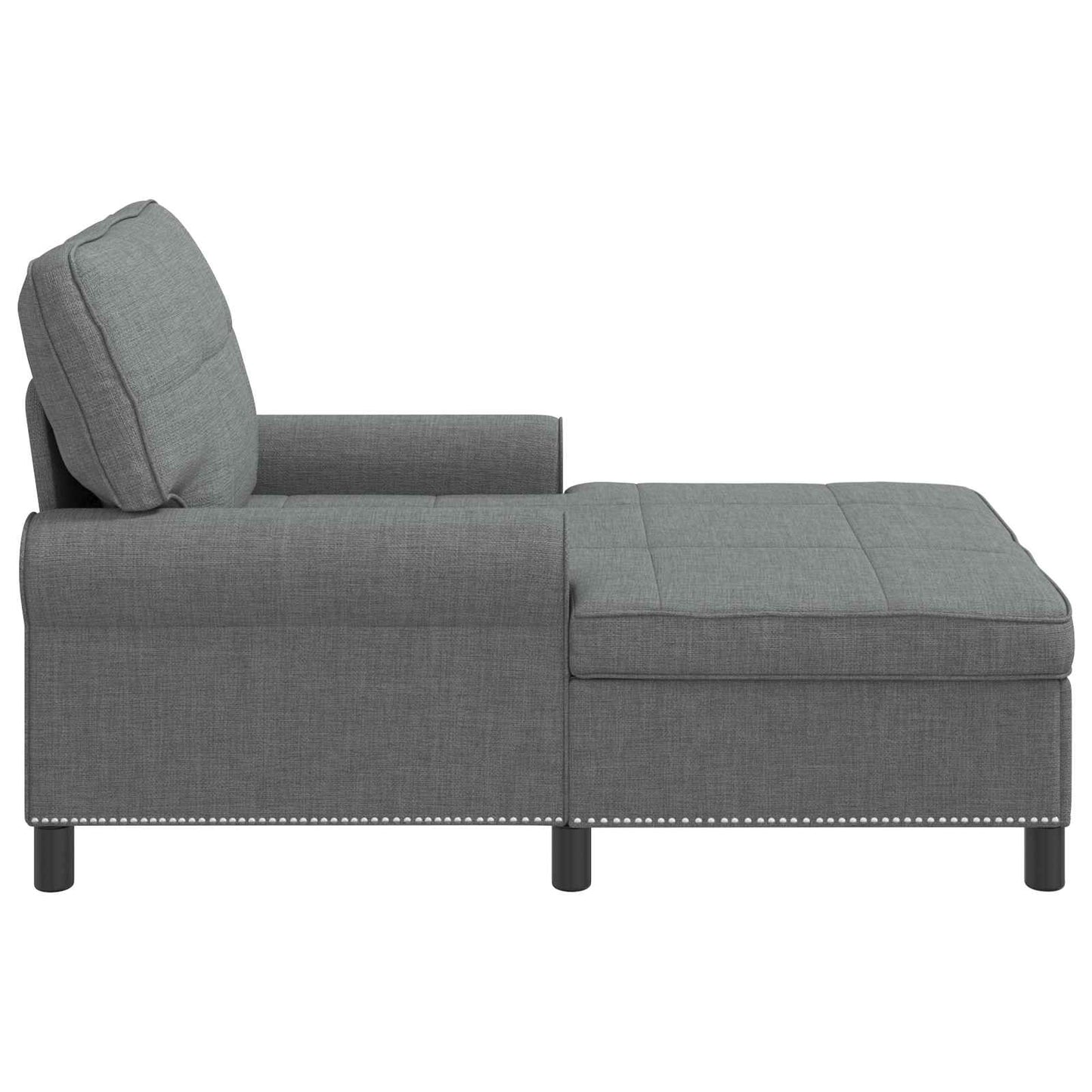 Lounge-Liege Dunkelgrau Stoff 91 x 157 x 91 cm