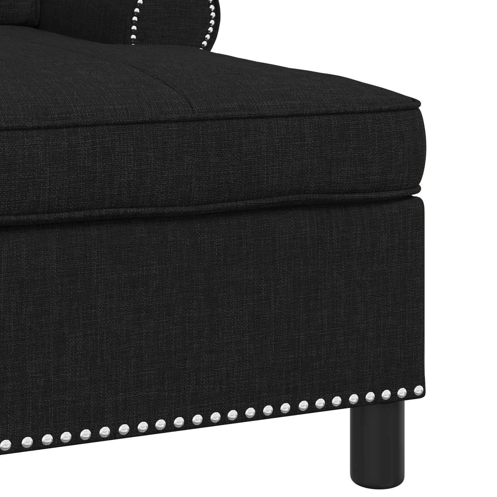 Lounge-Liege Schwarz Stoff 91 x 157 x 91 cm