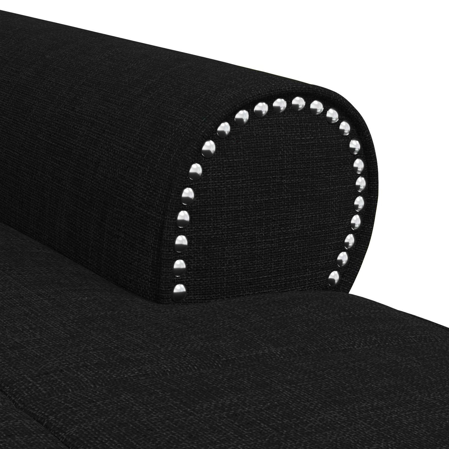 Lounge-Liege Schwarz Stoff 91 x 157 x 91 cm