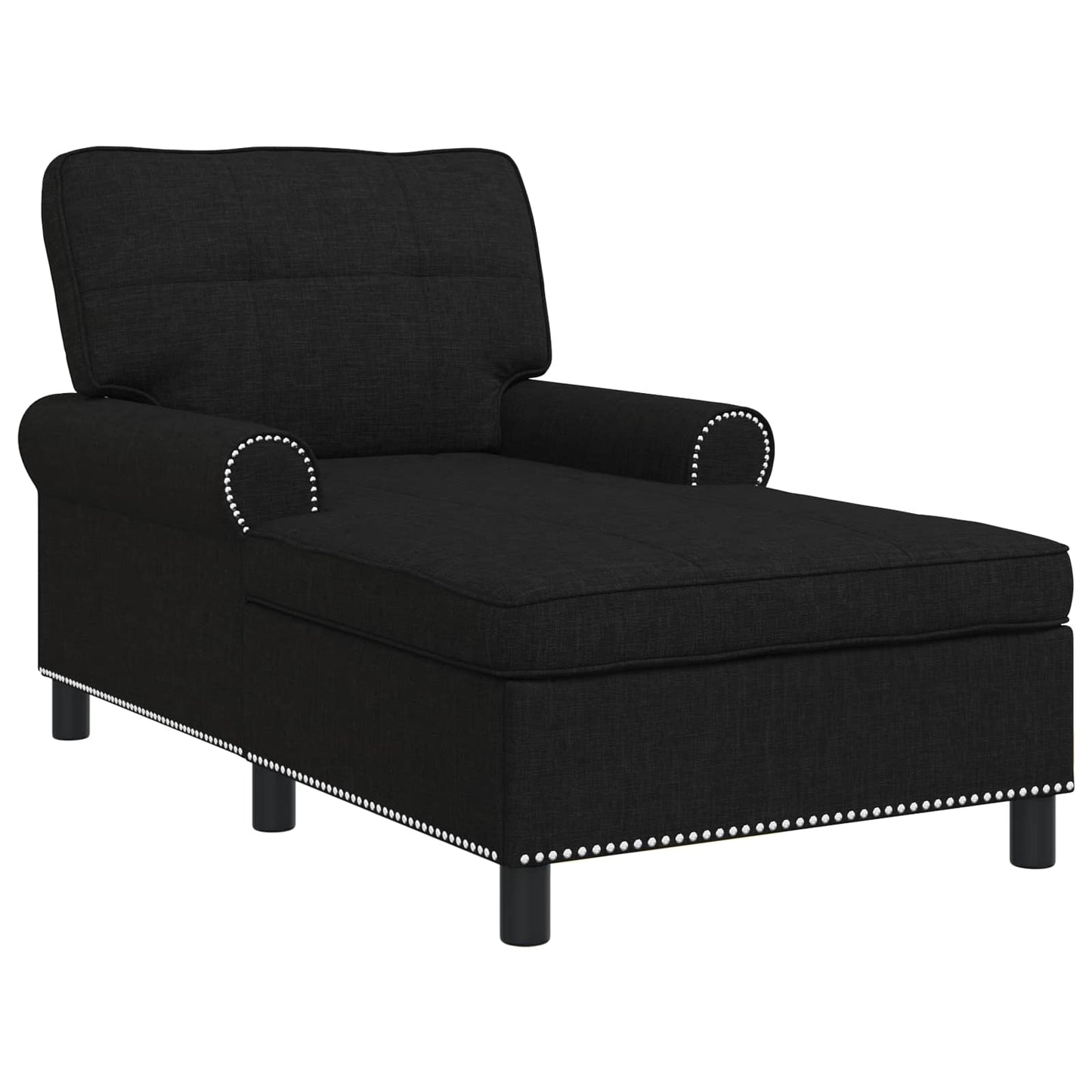 Lounge-Liege Schwarz Stoff 91 x 157 x 91 cm