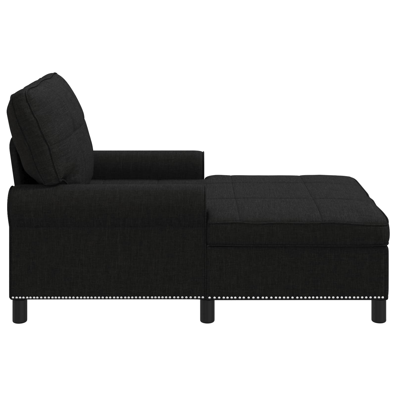 Lounge-Liege Schwarz Stoff 91 x 157 x 91 cm