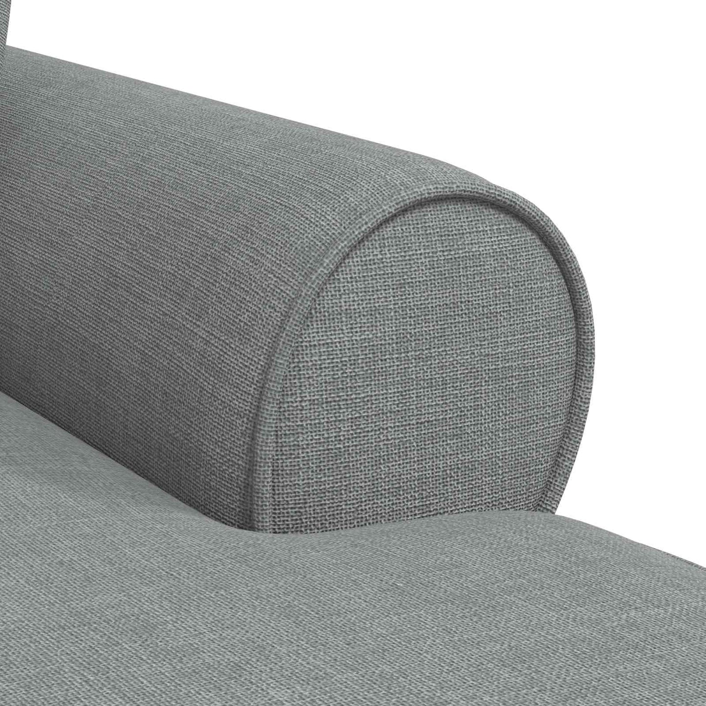Chaise Lounge mit Rock 3 Stk. Hellgrau Stoff 91 x 157 x 91 cm