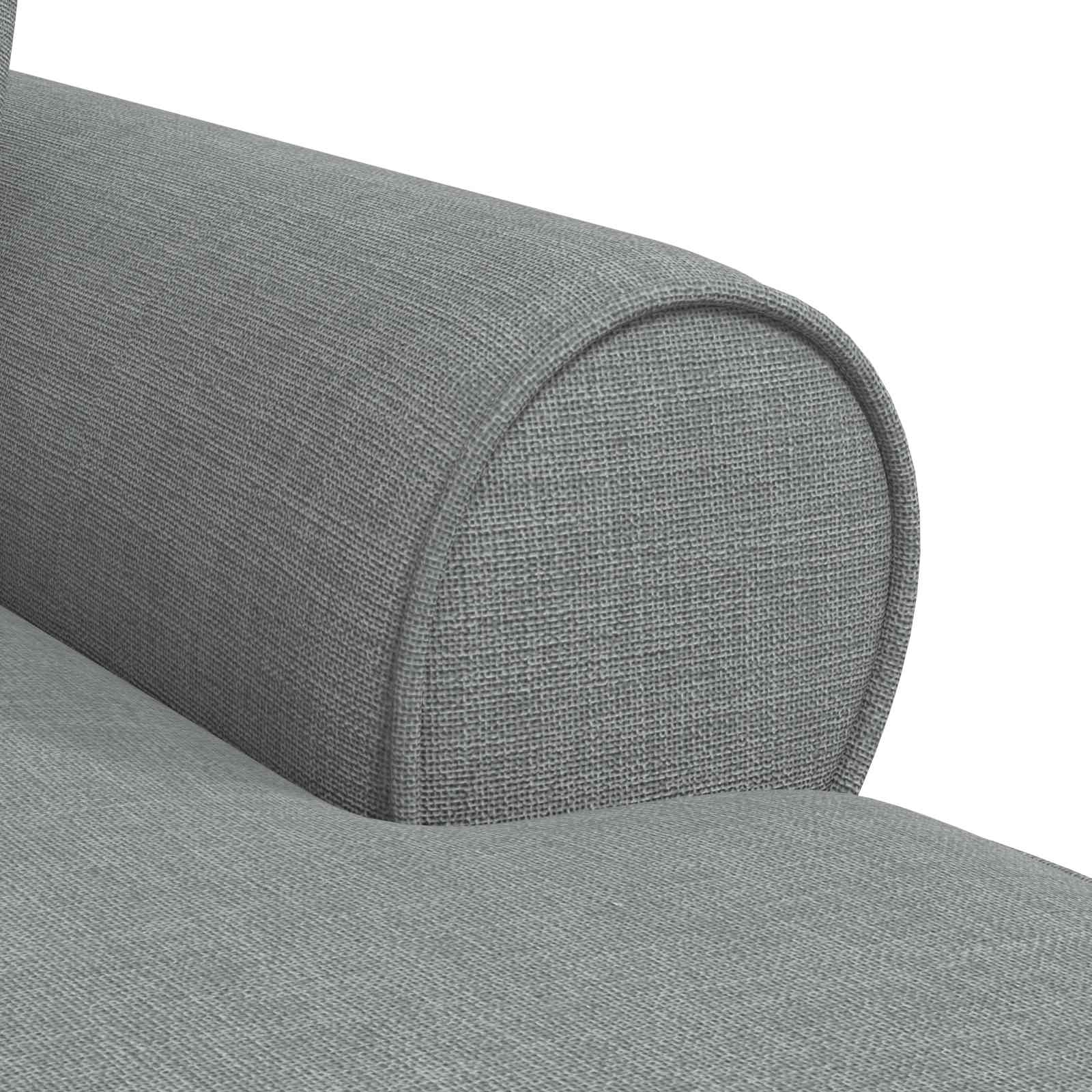 Chaise Lounge mit Rock 3 Stk. Hellgrau Stoff 91 x 157 x 91 cm