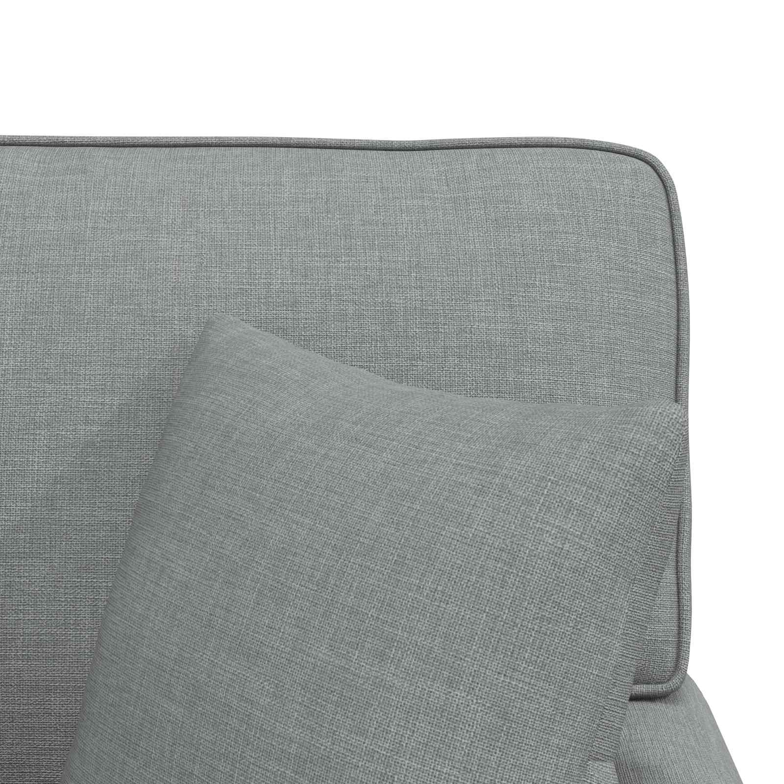 Chaise Lounge mit Rock 3 Stk. Hellgrau Stoff 91 x 157 x 91 cm
