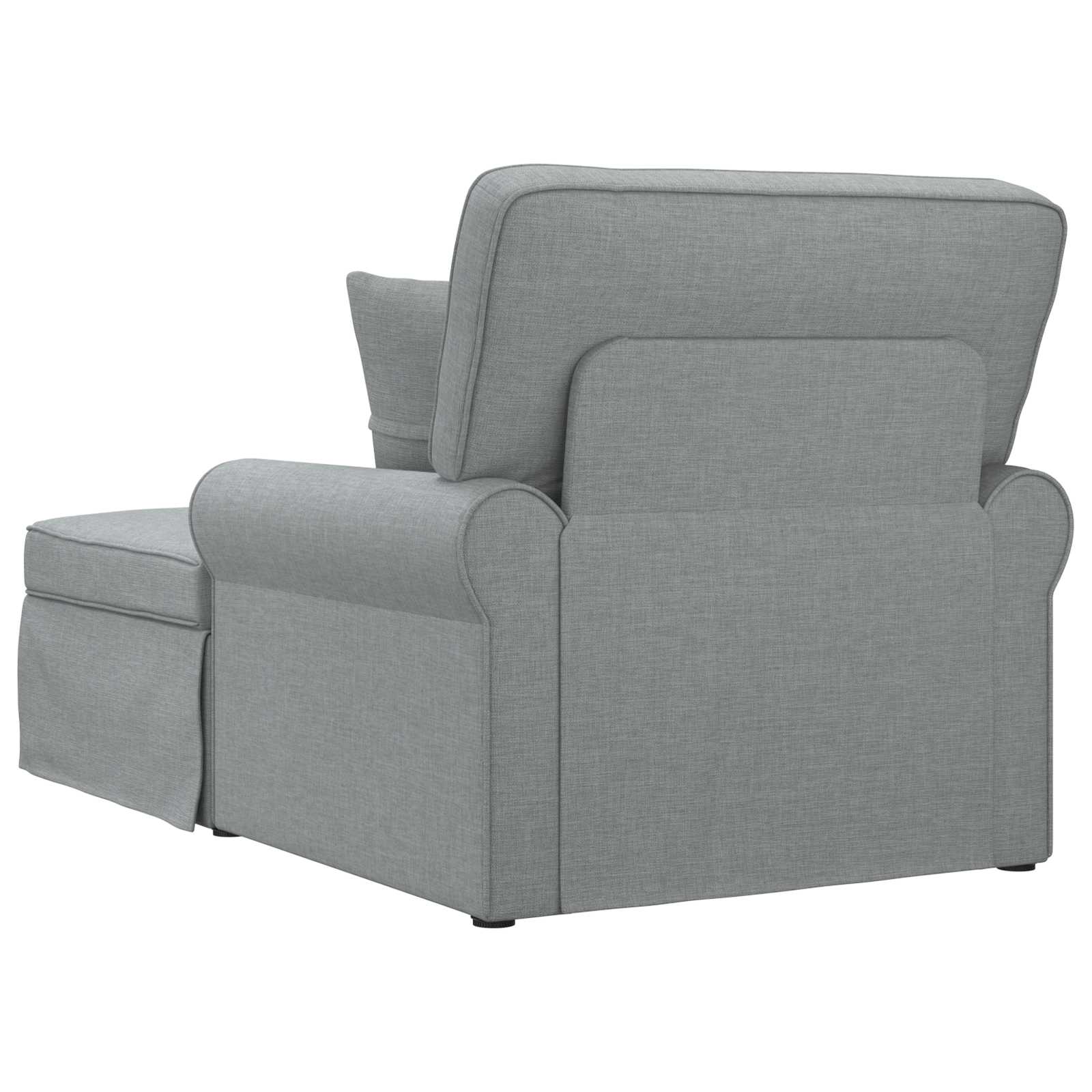 Chaise Lounge mit Rock 3 Stk. Hellgrau Stoff 91 x 157 x 91 cm