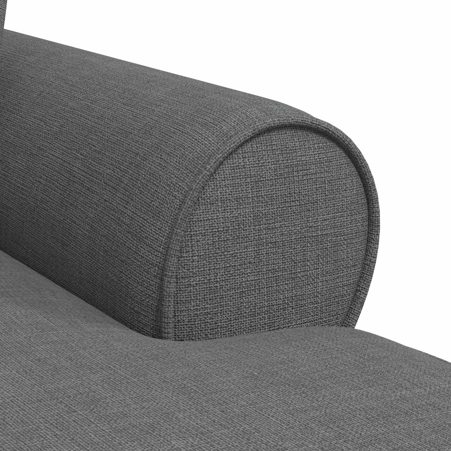 Chaise Lounge mit Rock 3 Stk. Dunkelgrau Stoff 91 x 157 x 91 cm