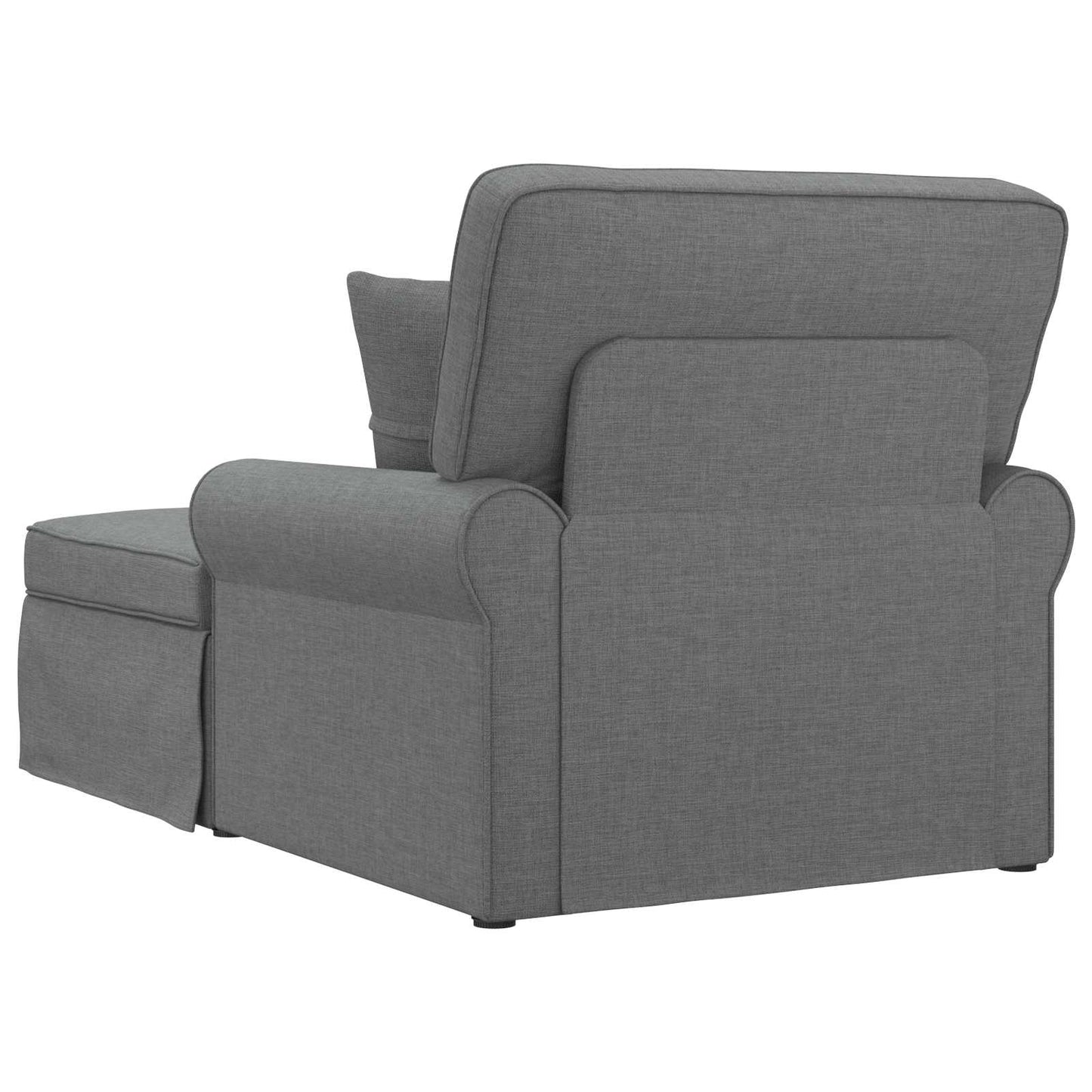Chaise Lounge mit Rock 3 Stk. Dunkelgrau Stoff 91 x 157 x 91 cm