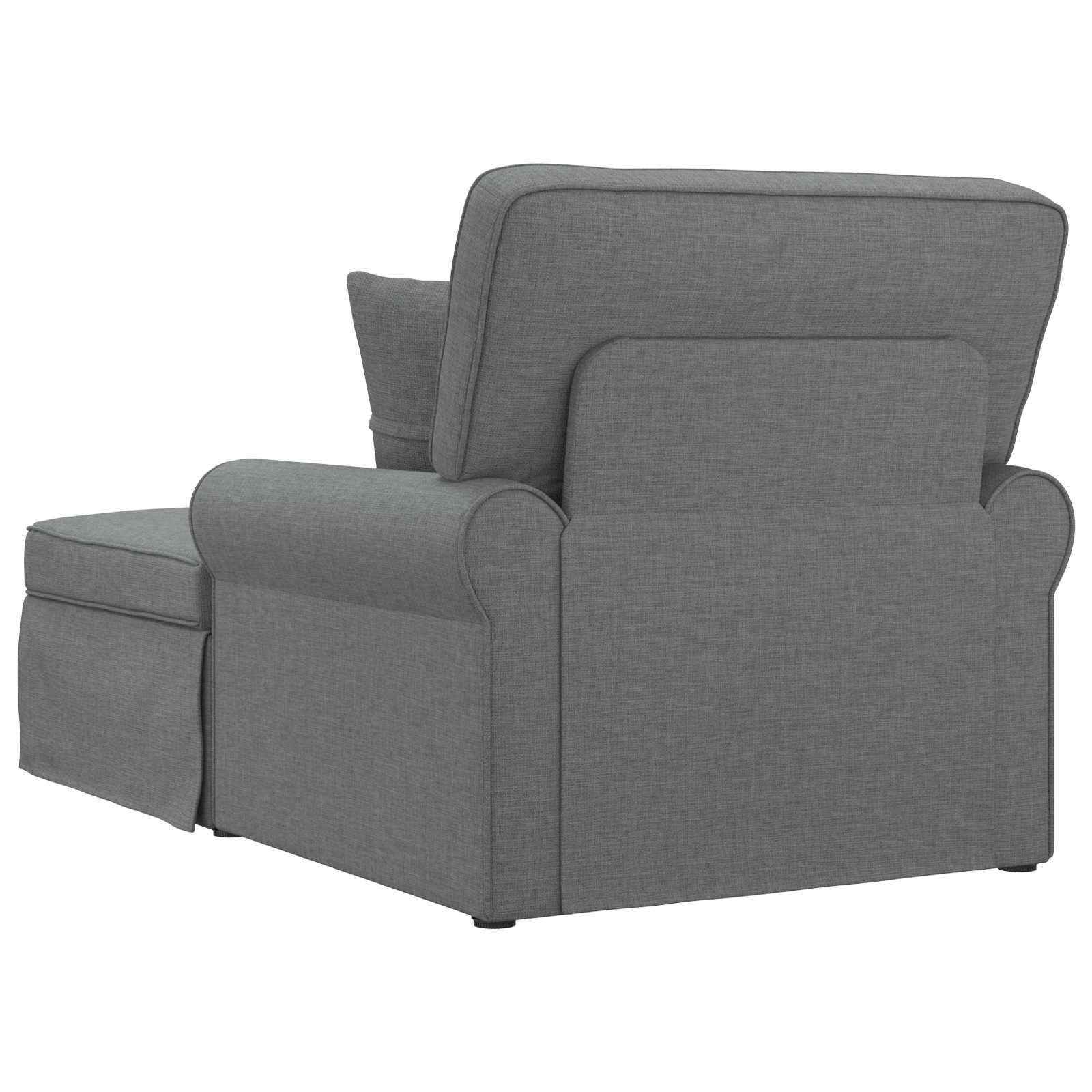 Chaise Lounge mit Rock 3 Stk. Dunkelgrau Stoff 91 x 157 x 91 cm