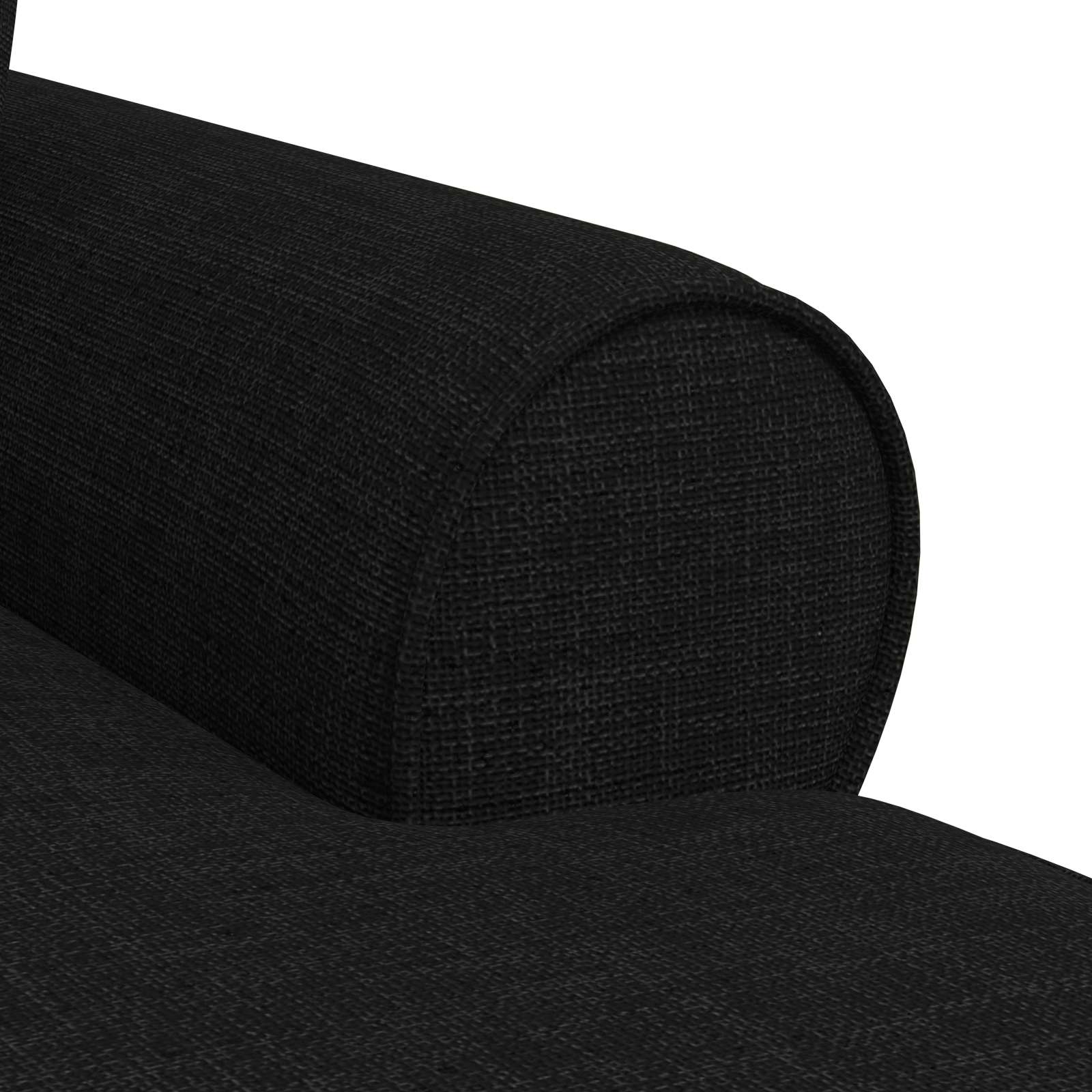 Chaise Lounge mit Rock 3 stk. Schwarz Stoff 91 x 157 x 91 cm
