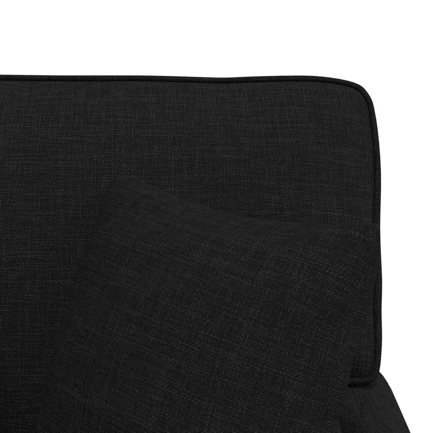 Chaise Lounge mit Rock 3 stk. Schwarz Stoff 91 x 157 x 91 cm
