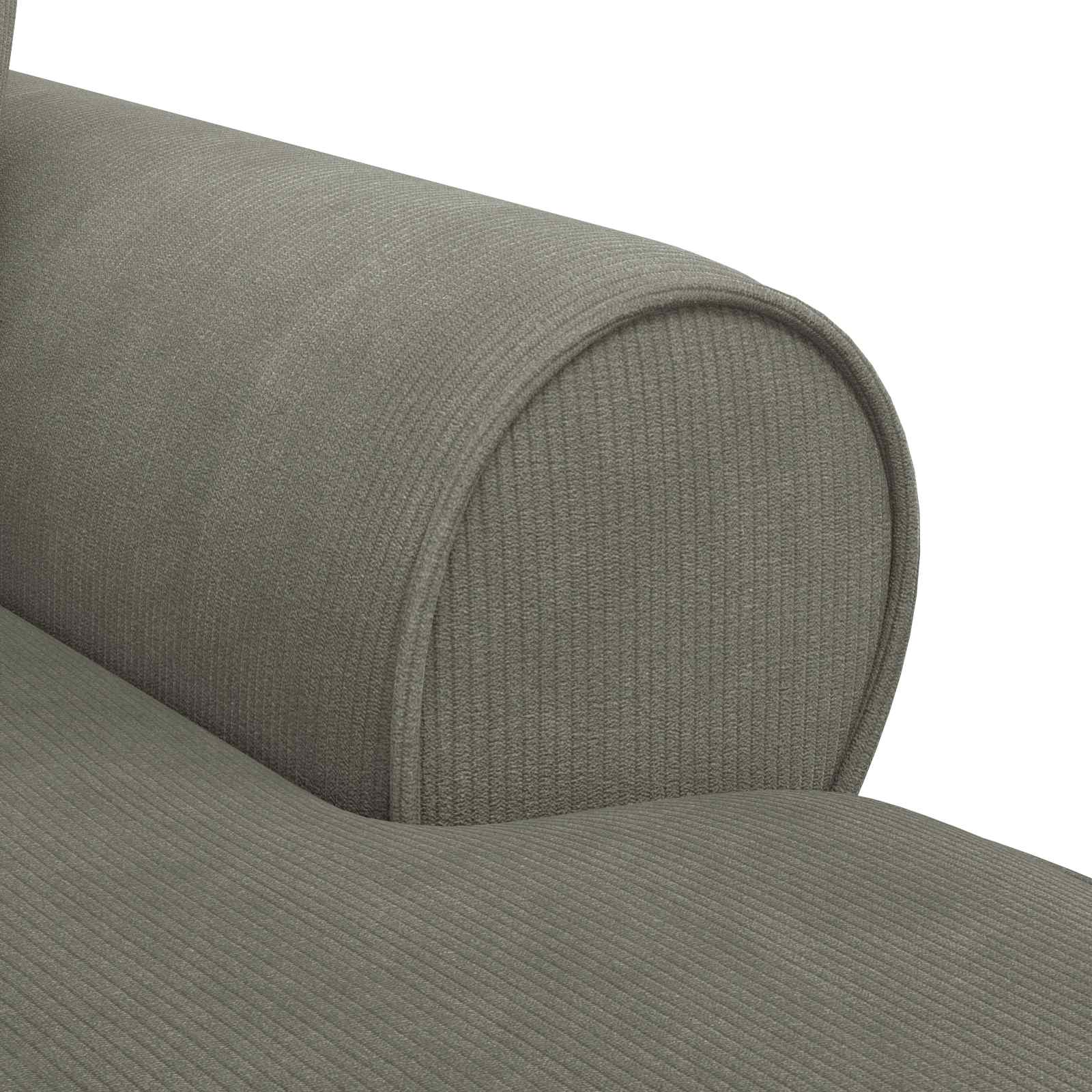 Chaise Lounge mit Rock 3 stk. Hellgrau Cordstoff