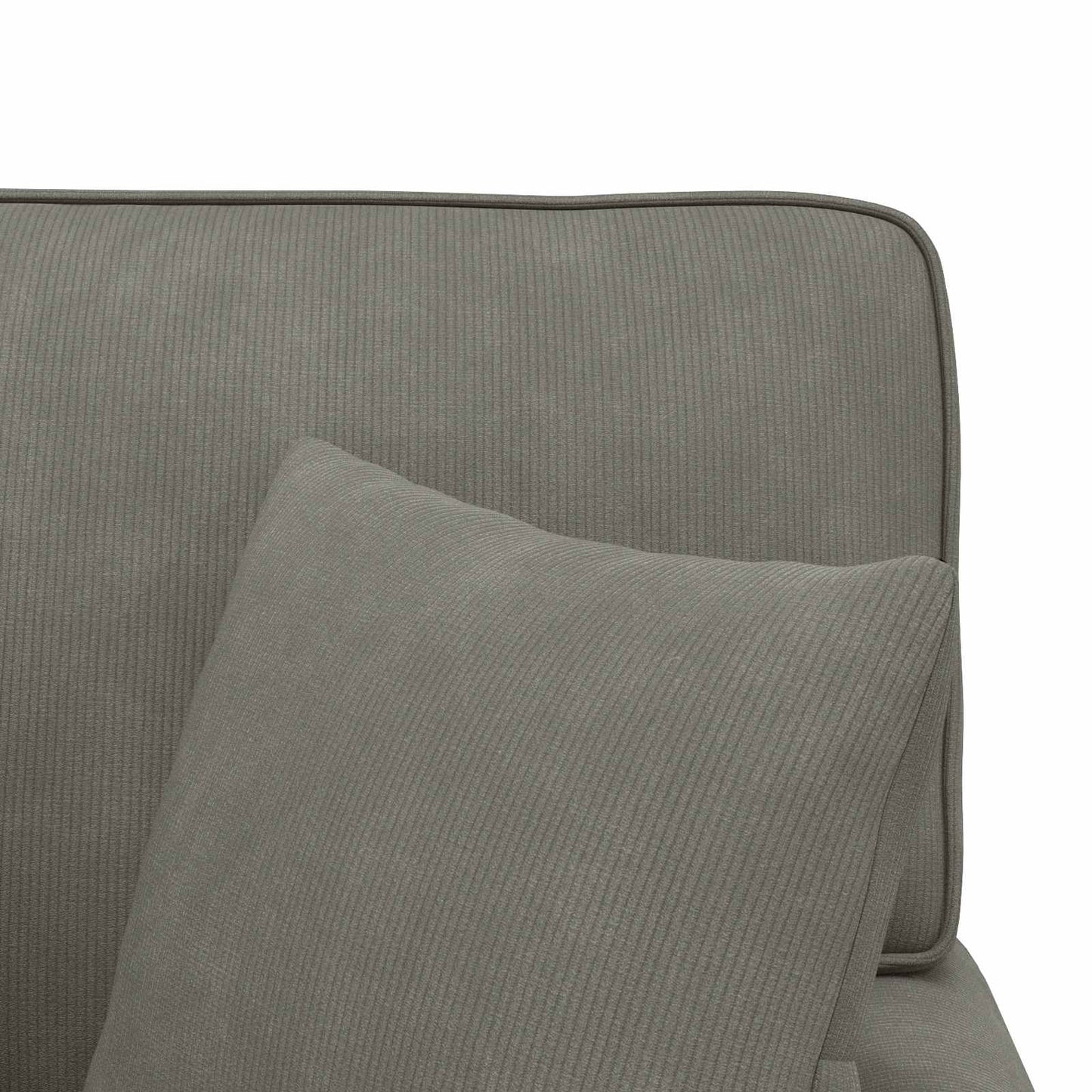 Chaise Lounge mit Rock 3 stk. Hellgrau Cordstoff