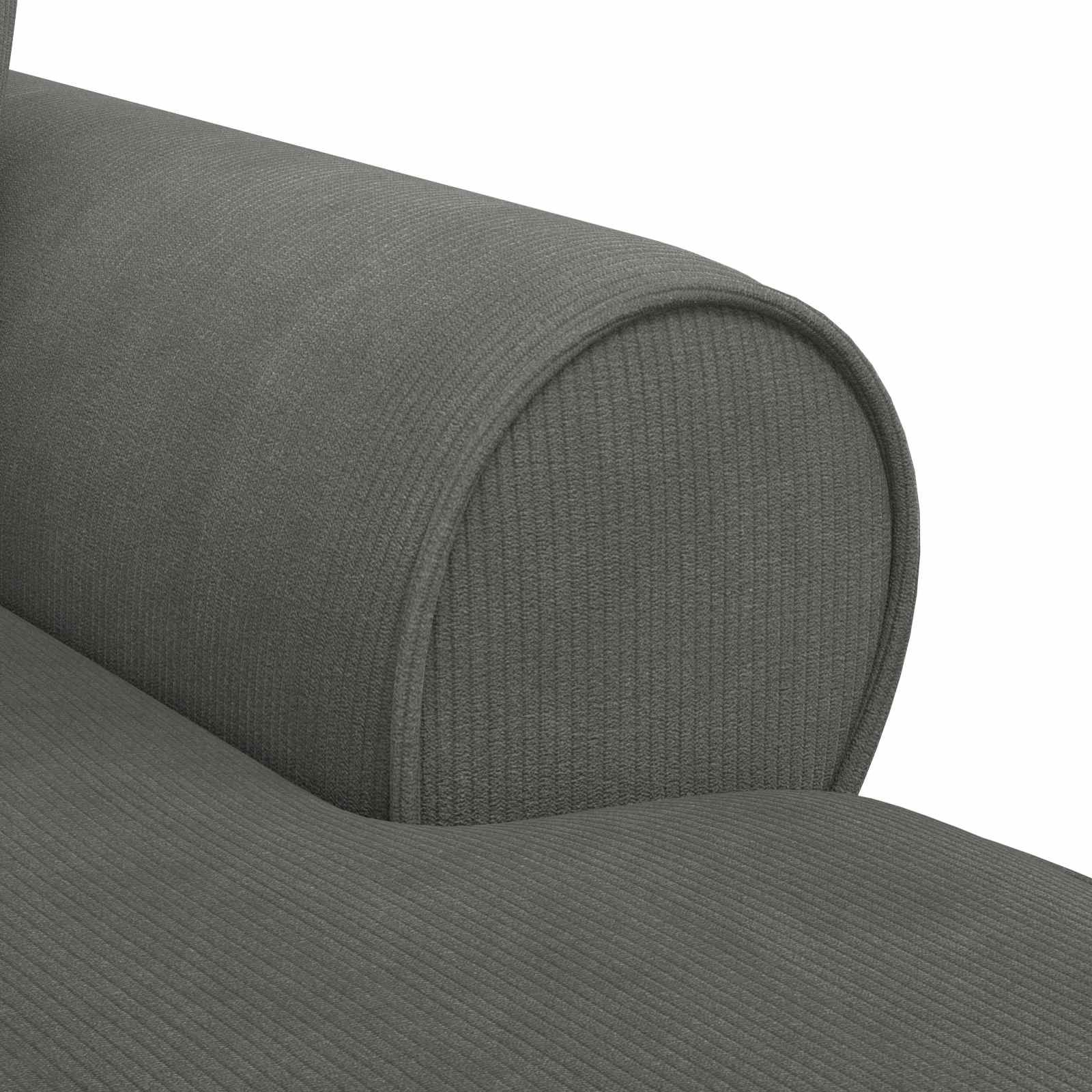 Chaise Lounge mit Rock 3 Stk. Dunkelgrau Cordstoff