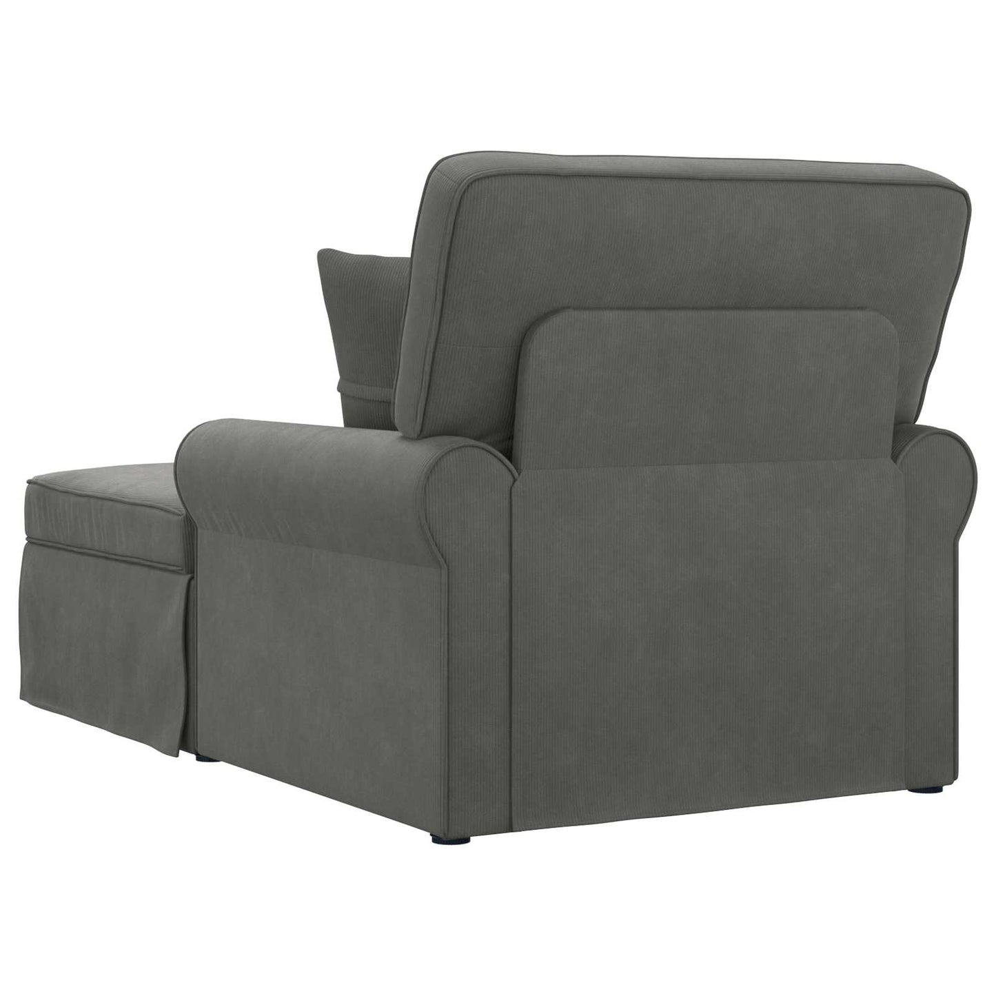 Chaise Lounge mit Rock 3 stk. Dunkelgrau Cordstoff