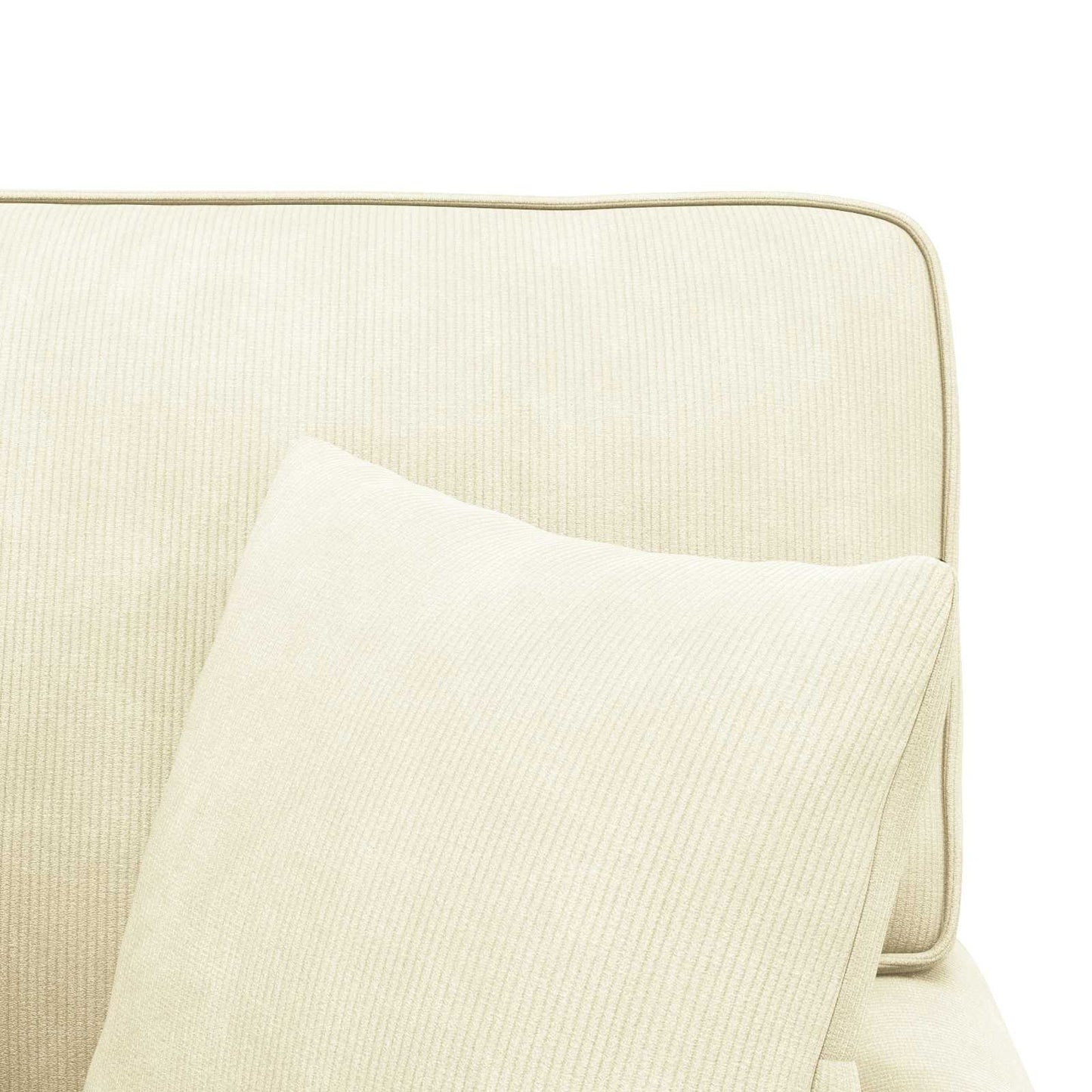 Chaise Lounge mit Rock 3 Stk. Creme Cordstoff 91 x 157 x 91 cm