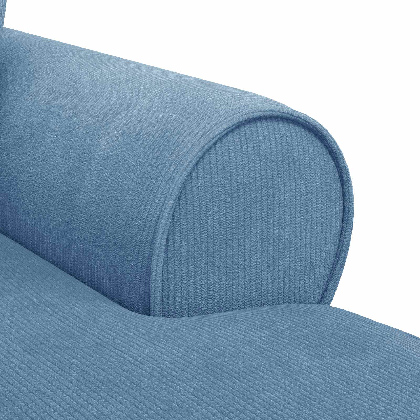 Chaise Lounge mit Rock 3 Stk. Blau Cordstoff 91 x 157 x 91 cm
