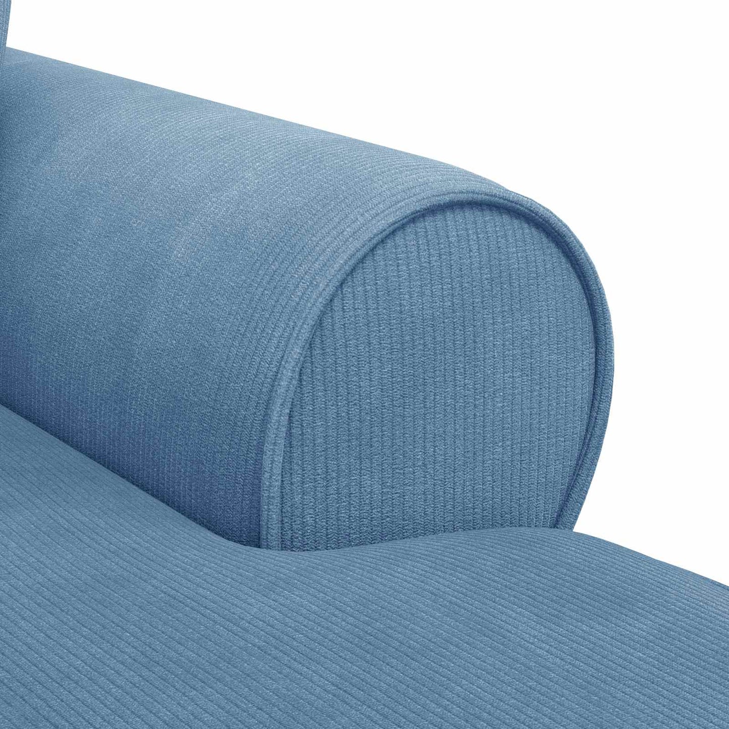 Chaise Lounge mit Rock 3 stk. Blau Cordstoff 91 x 157 x 91 cm