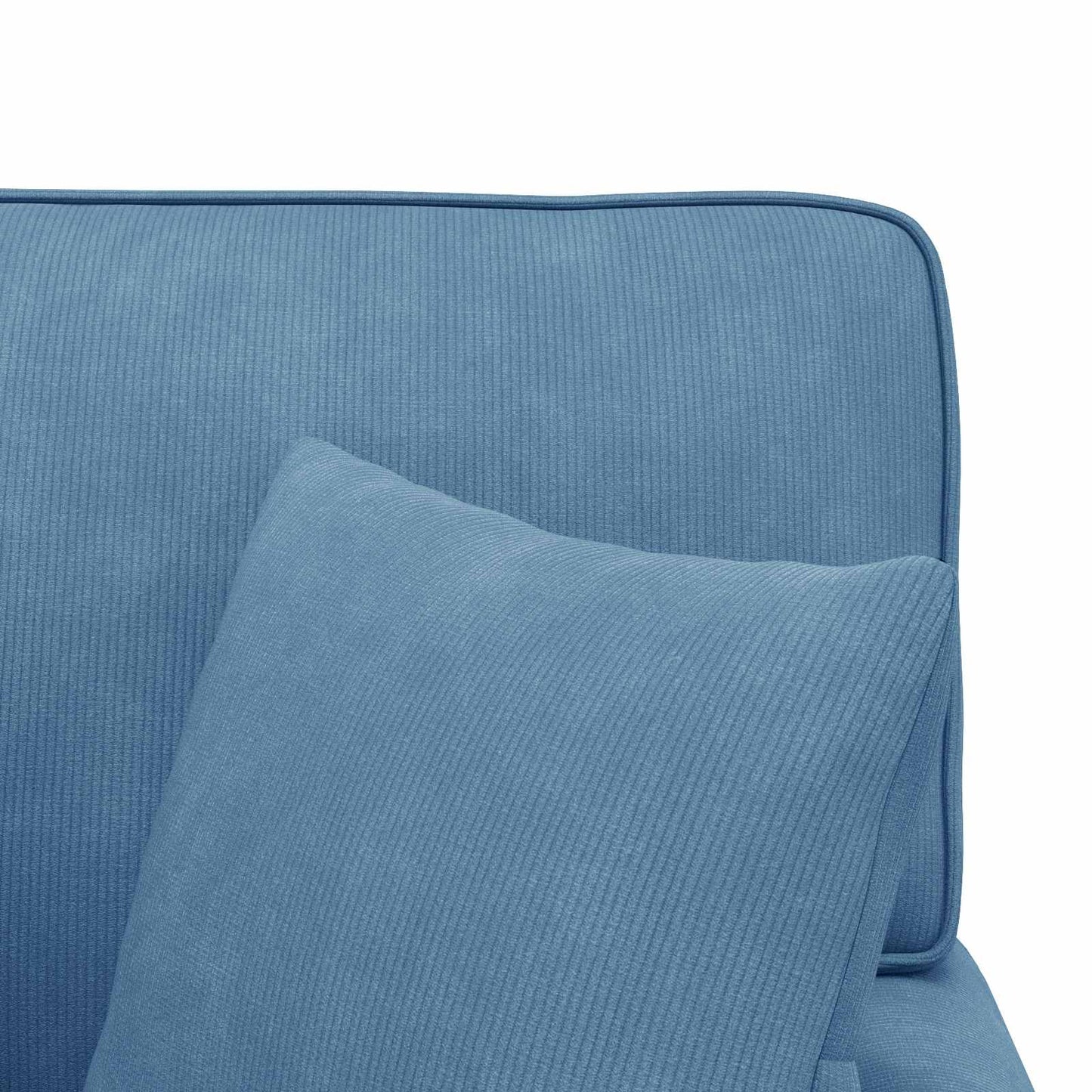 Chaise Lounge mit Rock 3 Stk. Blau Cordstoff 91 x 157 x 91 cm