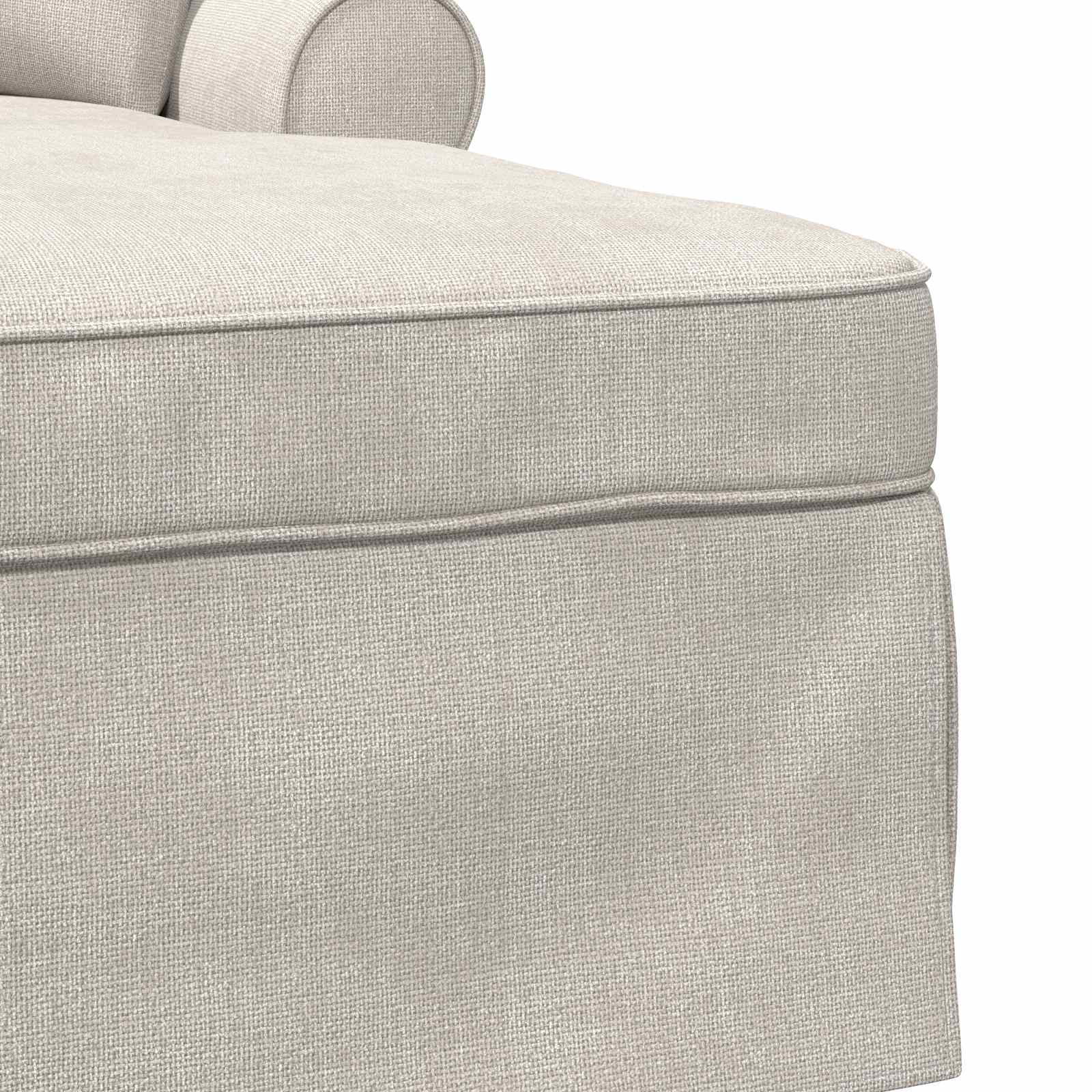 Chaise Lounge mit Rock mit Kissen Creme 157 x 91 x 91 cm ARES