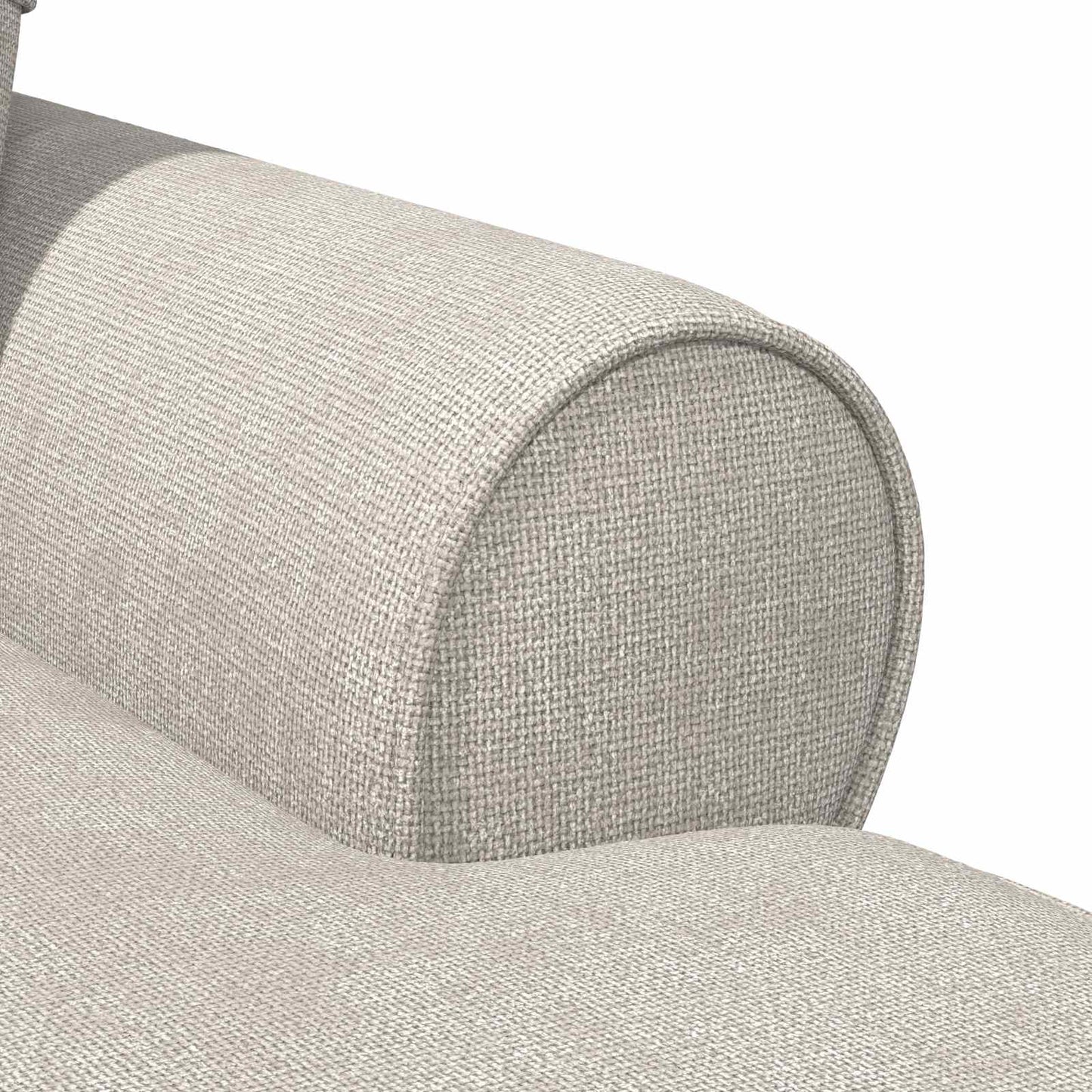 Chaise Lounge mit Rock mit Kissen Creme 157 x 91 x 91 cm ARES